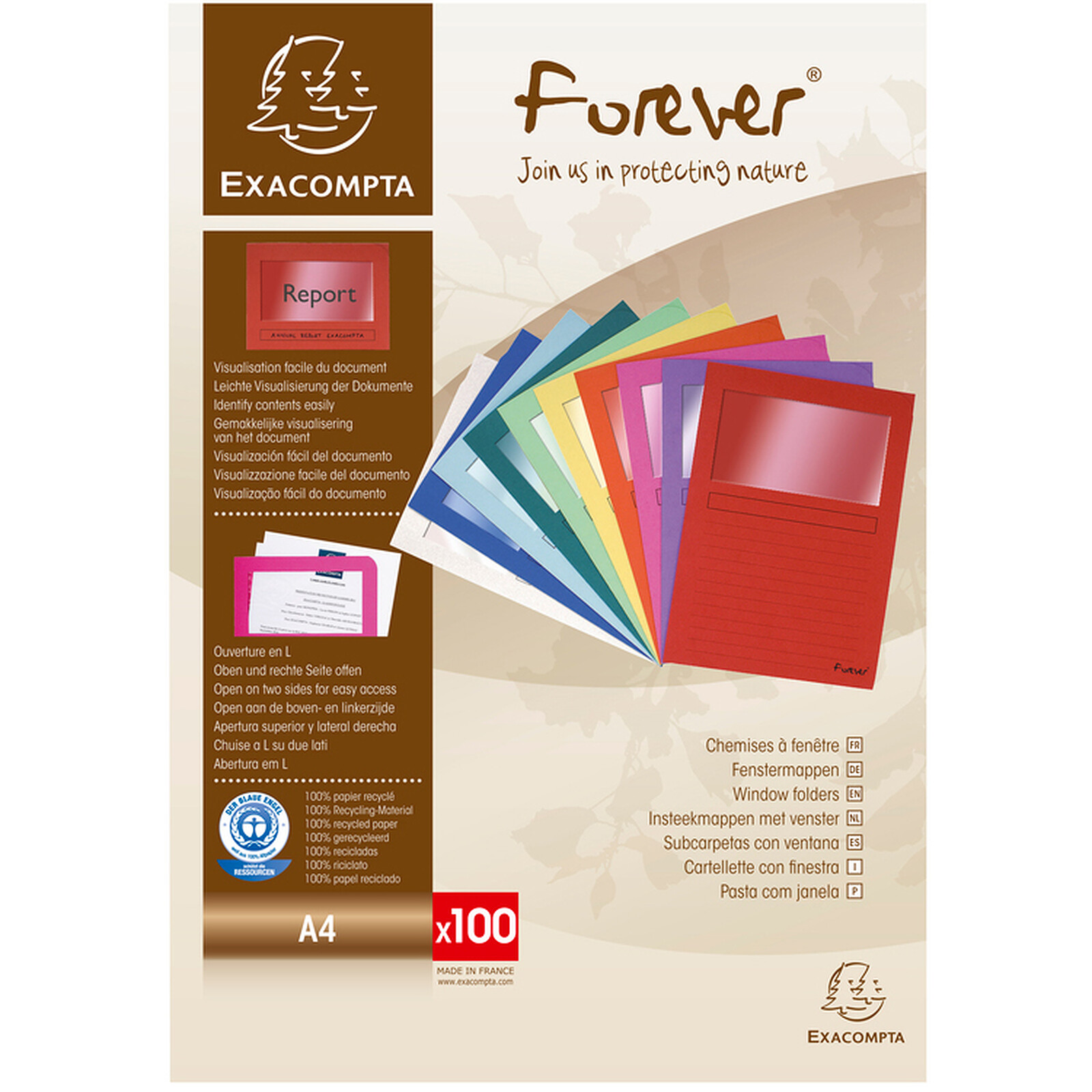 Exacompta Folders Jura 250 Contact 210g Blue x 25 - Document wallet - LDLC  3-year warranty