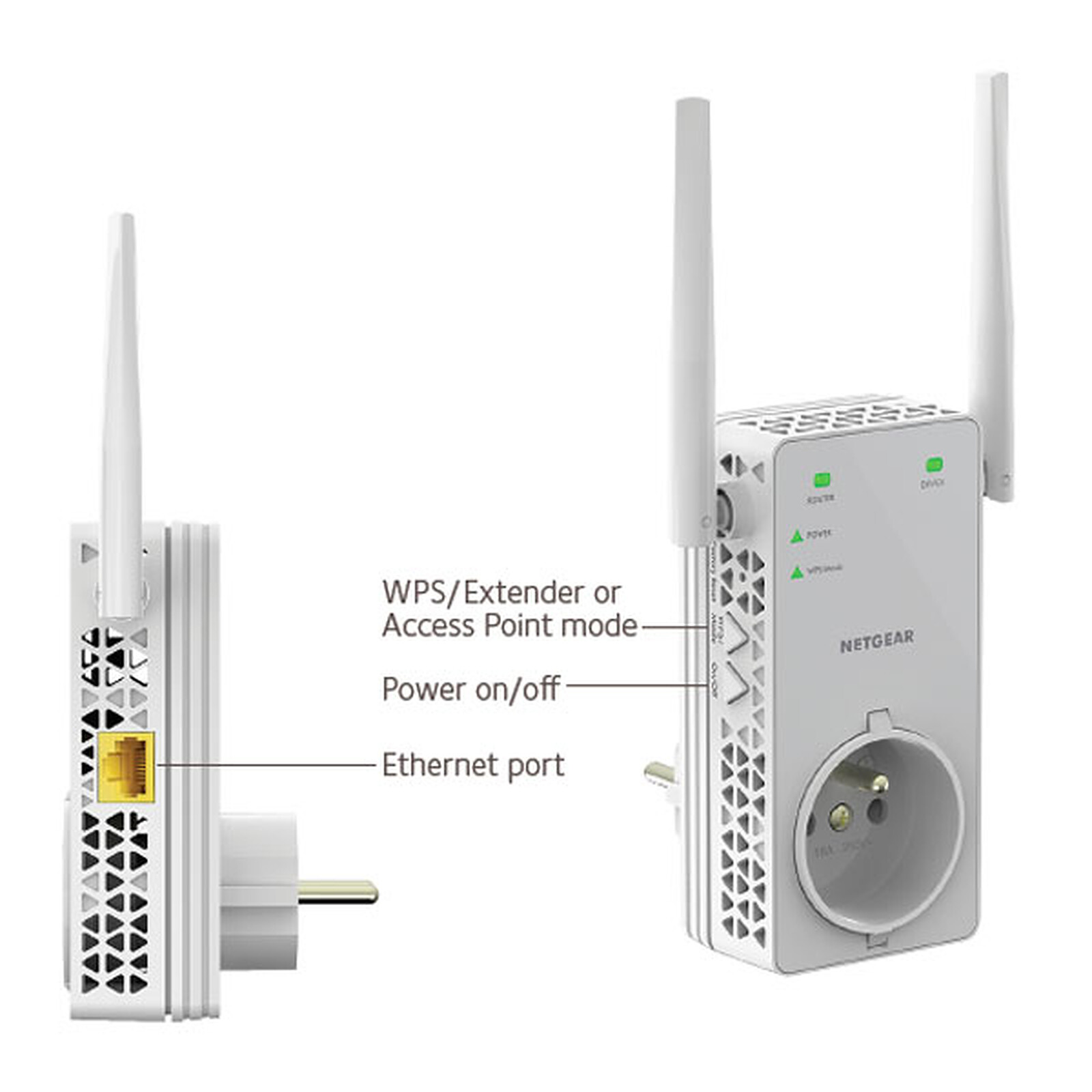 Répéteur Wifi Netgear EX6110 AC1200 Dual Band Blanc - Répéteur WiFi - Achat  & prix