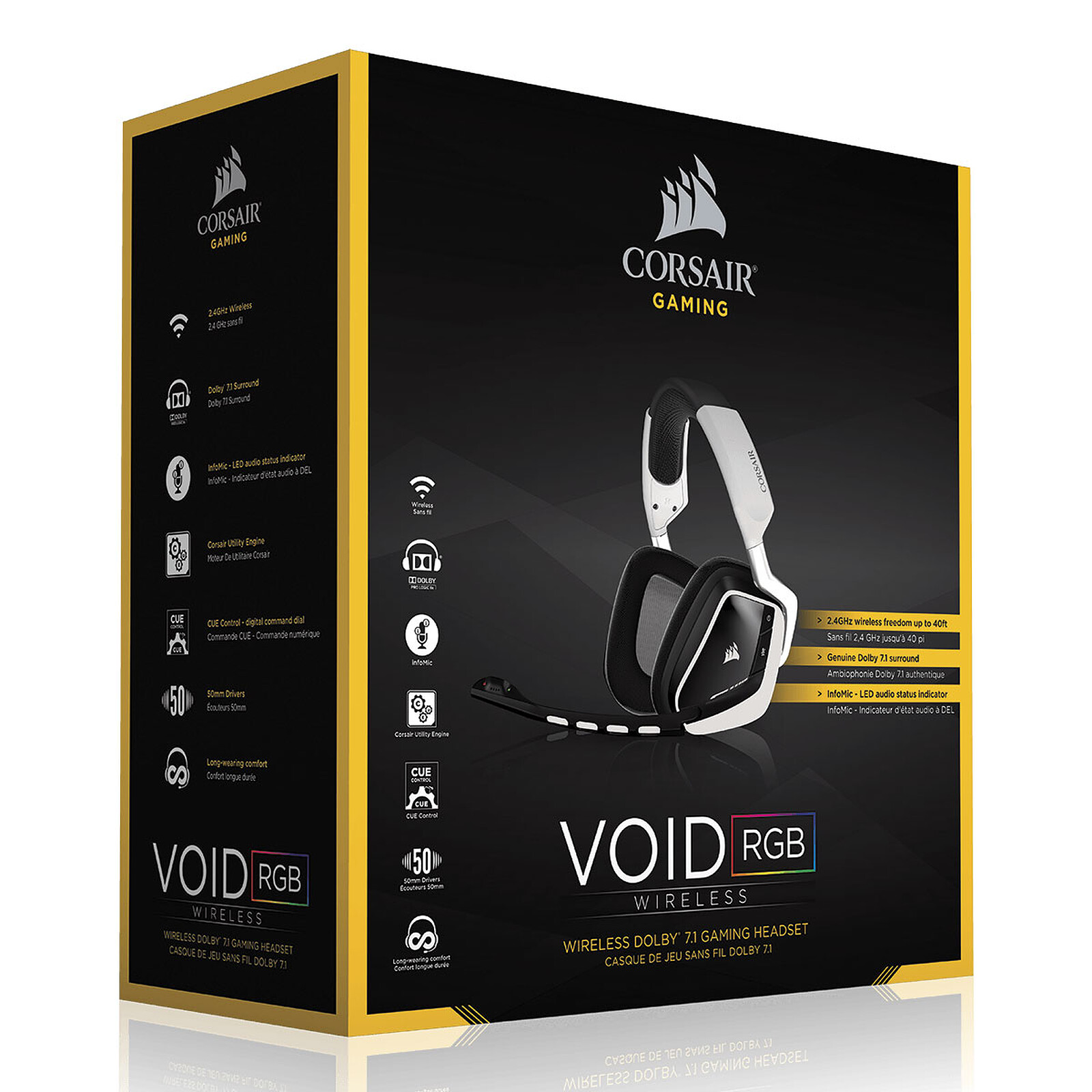 Corsair Gaming VOID Pro RGB Wireless Special Edition (jaune) - Micro-casque  - Garantie 3 ans LDLC