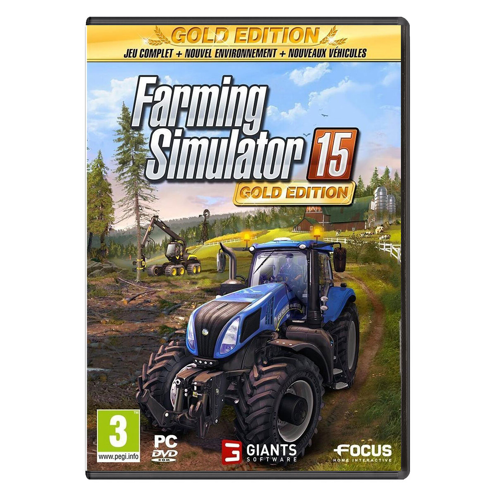 Pack Logitech G Saitek - Volant Farming Simulator + Pédalier +