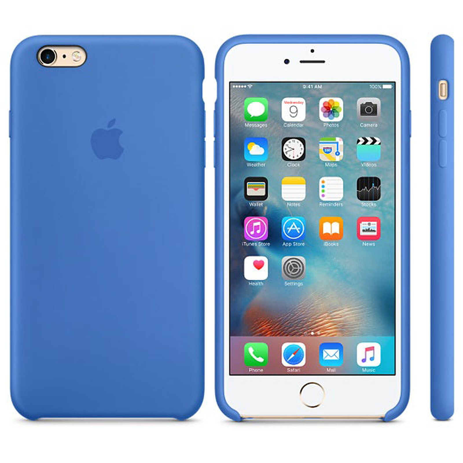 Coque iPhone 13 silicone couleur Bleu cobalt 