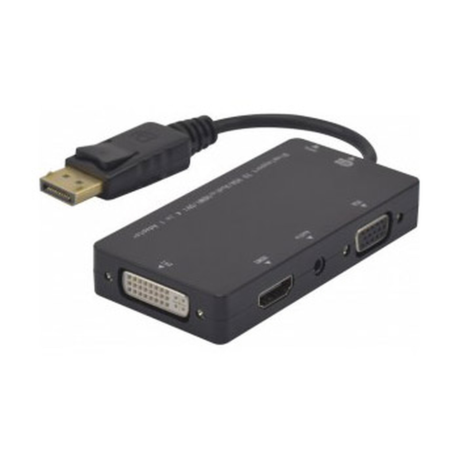 DisplayPort Mle to DVI VGA HDMI multiple adapter 0.23 m black