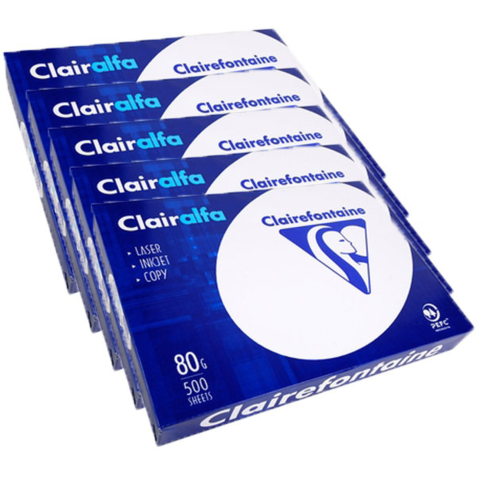 Clairalfa ramette feuilles A3 80g Blanc X5 - Ramette papier Clairefontaine sur LDLC | Muséericorde