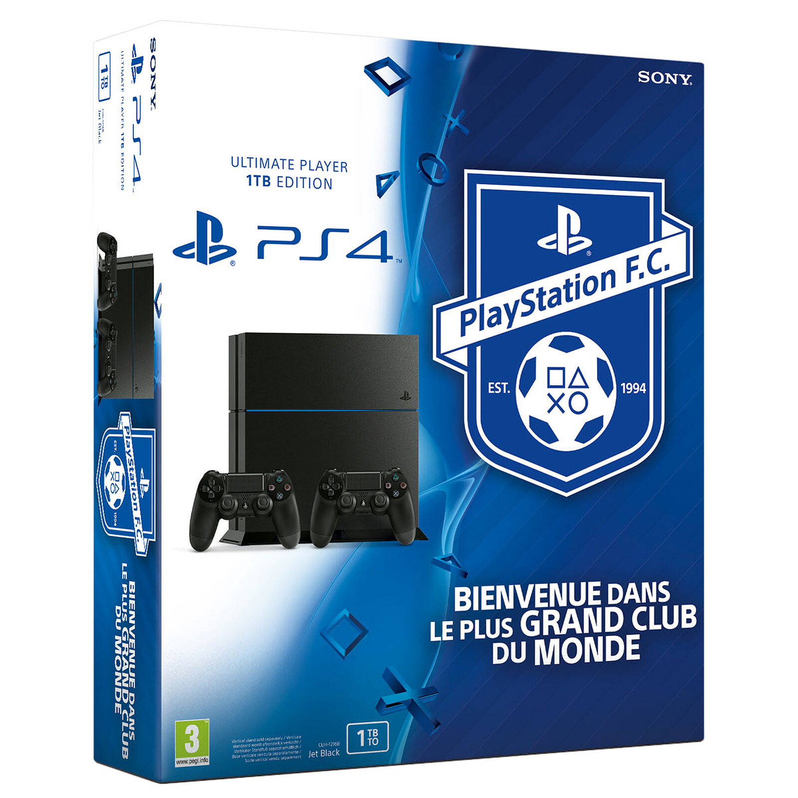 Sony PlayStation 4 PlayStation Football Club (1 To) + 2ème DualShock 4 - Console  PS4 - Garantie 3 ans LDLC