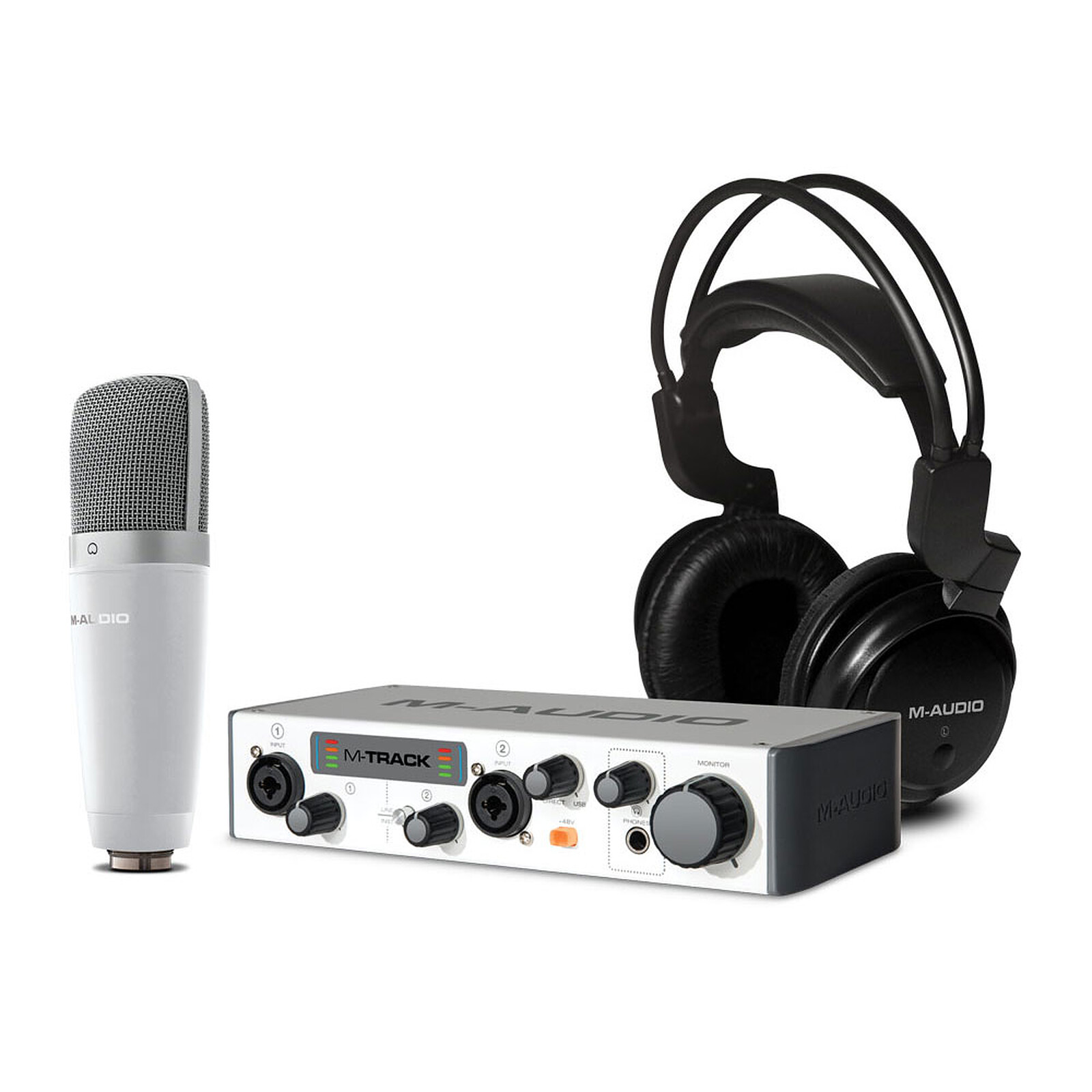 Casque Audio Studio avec Arceau Flexible et câble de 2,7 m pour Monitoring Podcast et Enregistrement M-Audio HDH40 