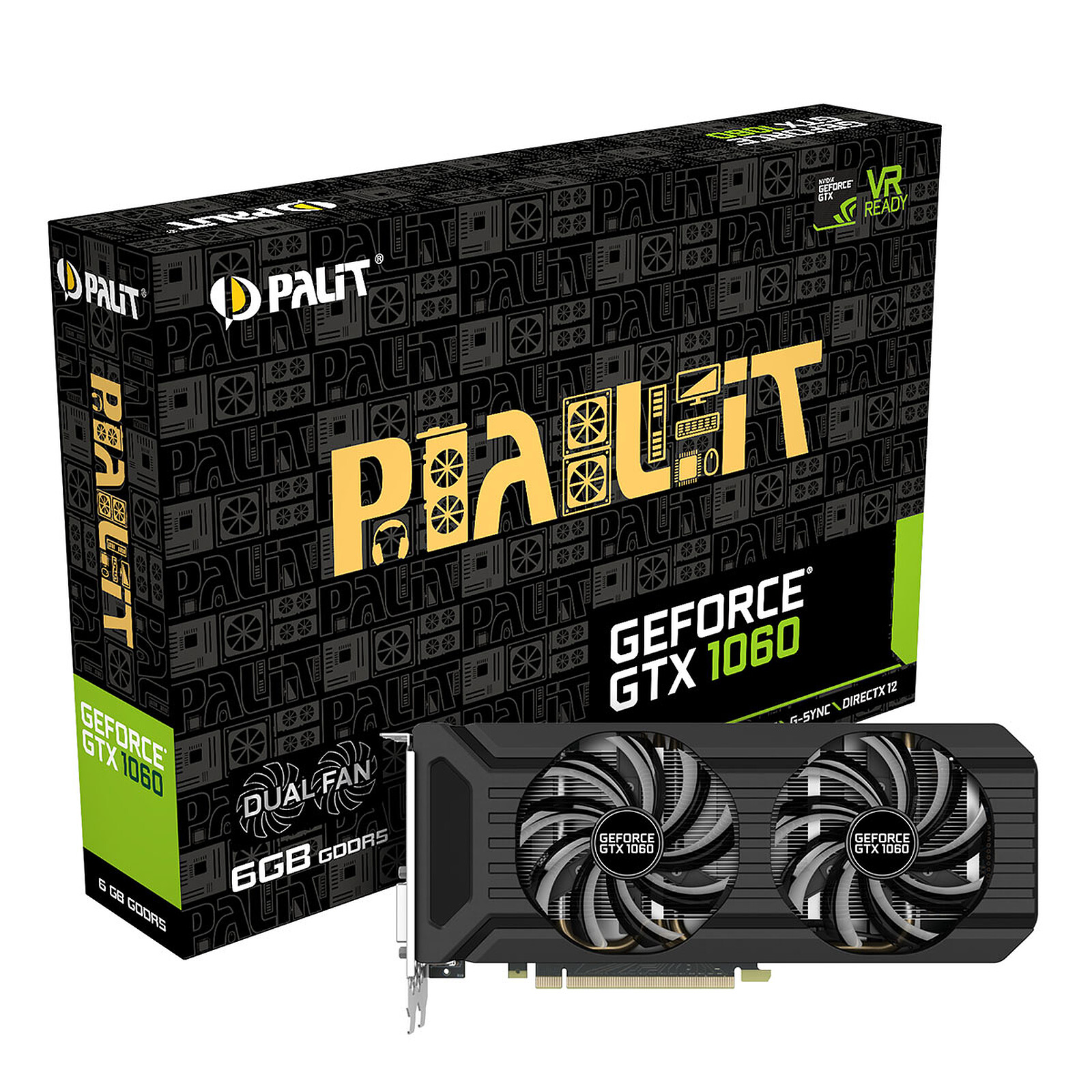 Palit GeForce GTX 1060 Dual 6GB - Carte graphique - Garantie 3 ans LDLC