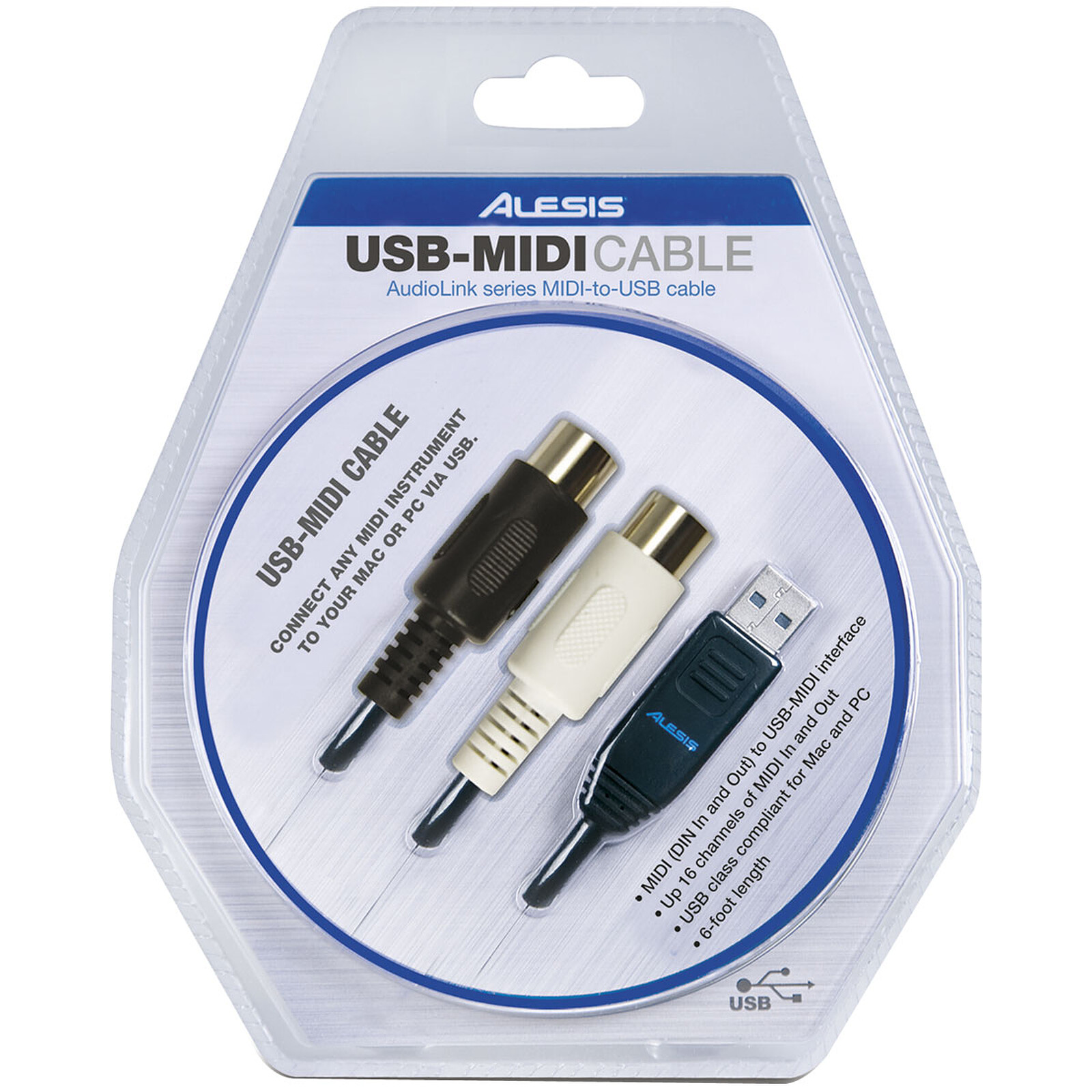 Alesis USB-MIDI Câble - Accessoires Home Studio - Garantie 3 ans LDLC