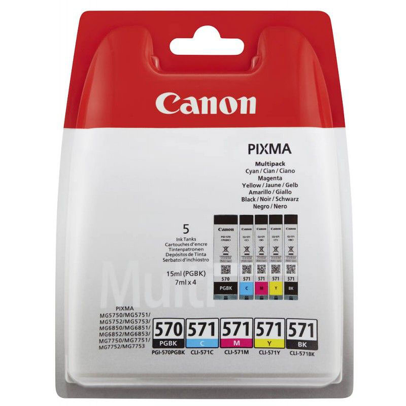 Cartouche compatible Canon PGI-570XL-BK / CLI-571XL (noir, cyan, magenta,  jaune) - Cartouche imprimante - LDLC