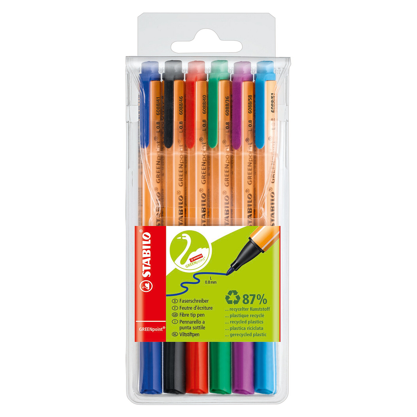 STABILO pointMax stylo-feutre - Etui de 4 stylos-feutres pastel - Crème de  jaune/Citron vert/Rose/Corail