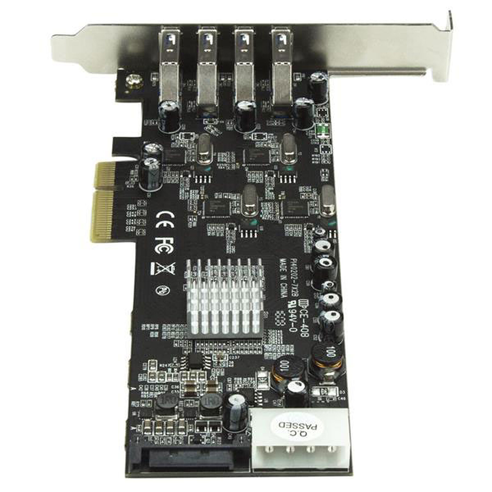 StarTech.com PCI-E controller card (4 USB 3.0 Type-A - SATA / LP4 ports)