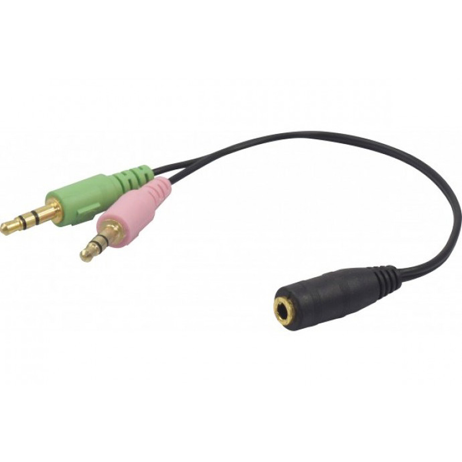 hueco cinturón temor Adaptador de auriculares/micro para puerto Jack de 3,5 mm - Adaptador audio  Genérica en LDLC
