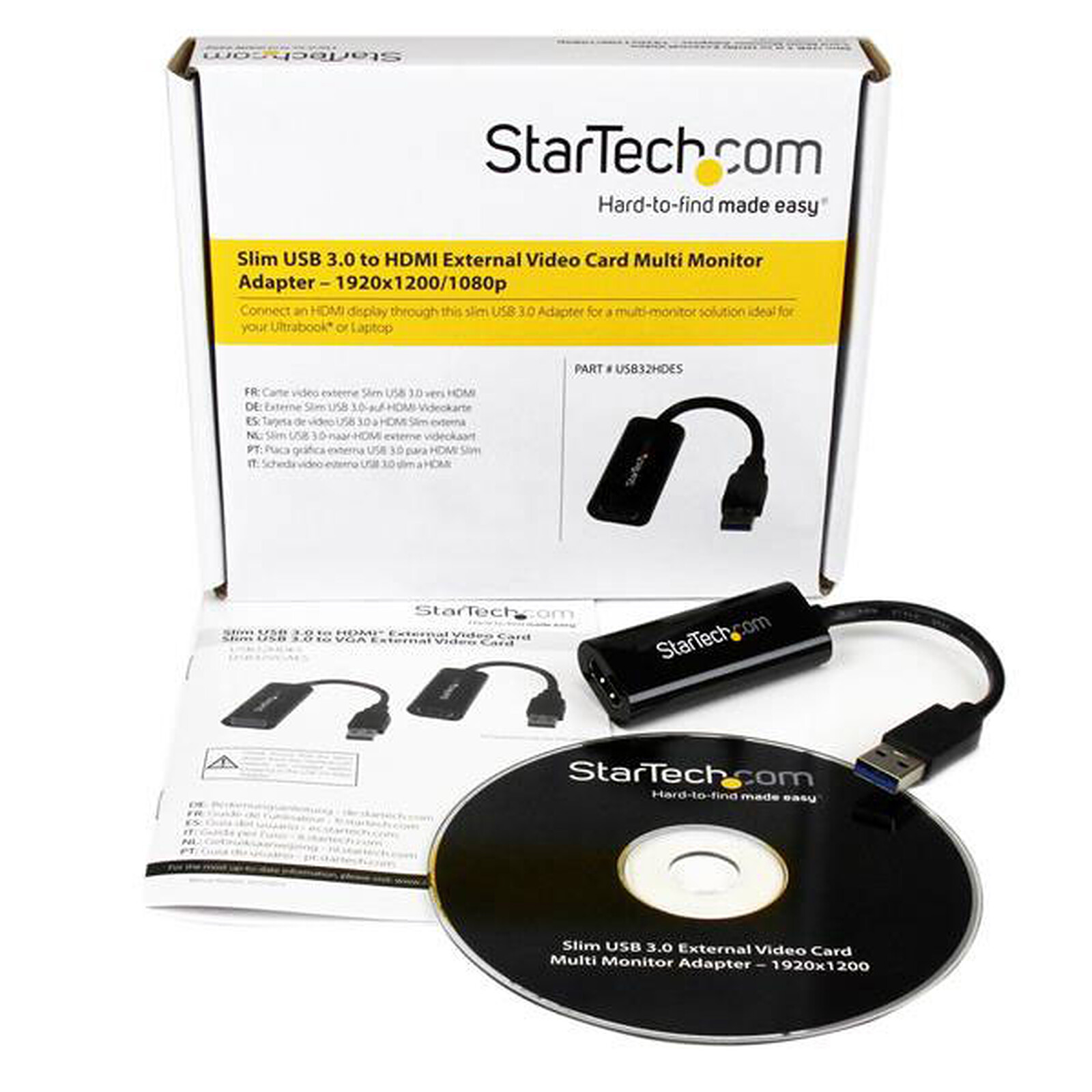 StarTech.com Adaptateur USB 3.0 vers HDMI 1080p - Noir - HDMI - Garantie 3  ans LDLC