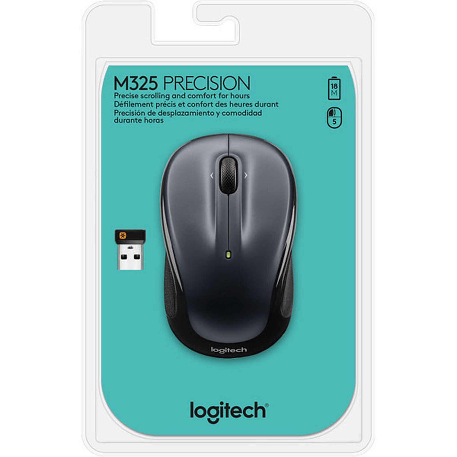 hemisphere enclose jump Logitech Wireless Mouse M325 (Dark Silver) - Mouse Logitech on LDLC