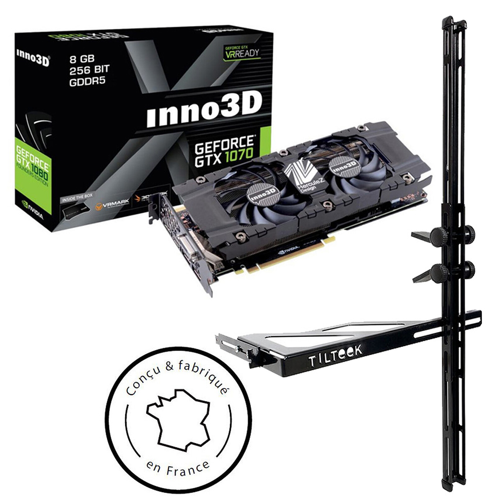 Inno3D GeForce GTX 1070 TWIN X2 + TILTeek FixCard - Carte