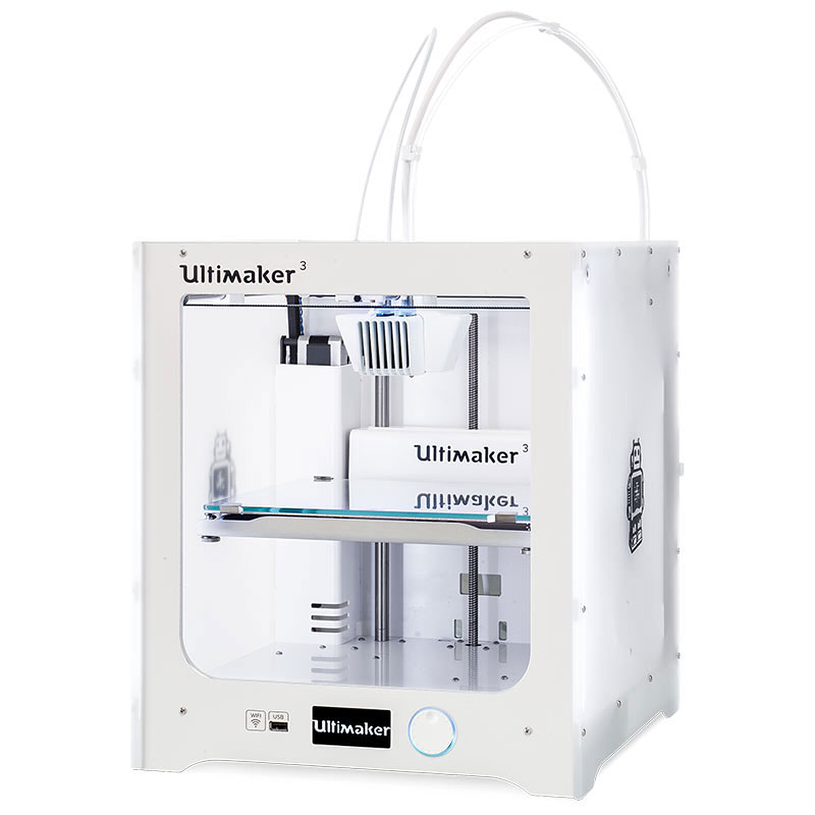 Ultimaker 3 Imprimante 3D couleur professionnelle /à 2 t/êtes dimpression compatible tous mat/ériaux Wi-Fi//Ethernet//USB Imprimante 3D