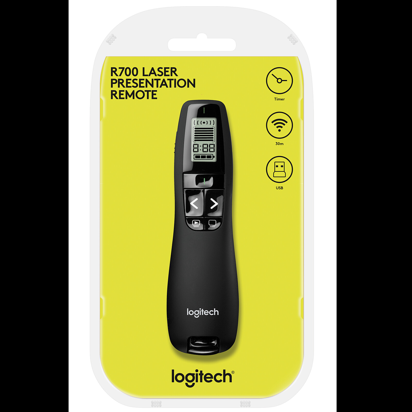 Pointeur Laser Logitech Wireless Présentateur R500 Gris