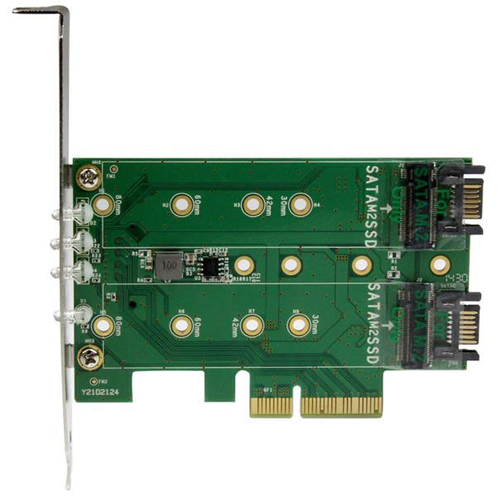 SSD/HDD Non Inclus avec Circuit dalimentation intégré, Pas Besoin de connecteur dalimentation SATA Sedna Carte contrôleur SSD PCI Express Quad 2,5 SATA