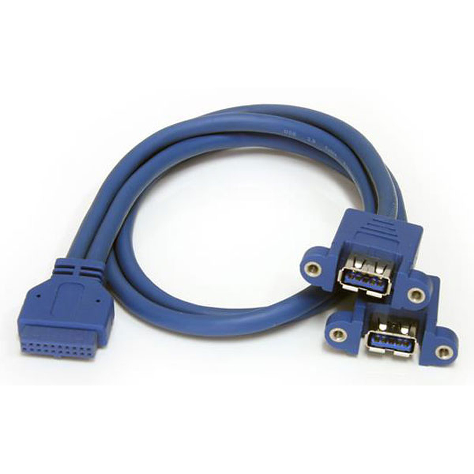 USB 3.0 Un câble femelle à montage sur panneau vers un câble USB