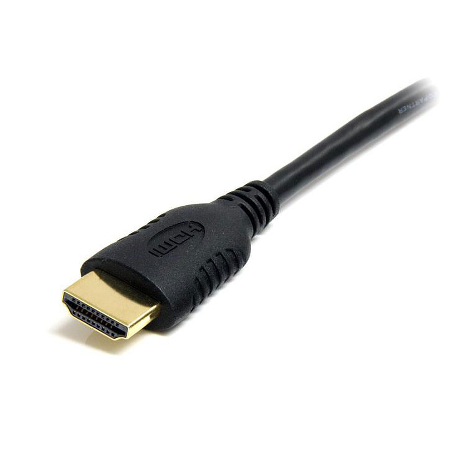 Câble HDMI 1.4 Ethernet Channel Coudé mâle/mâle Noir - (3 mètres)