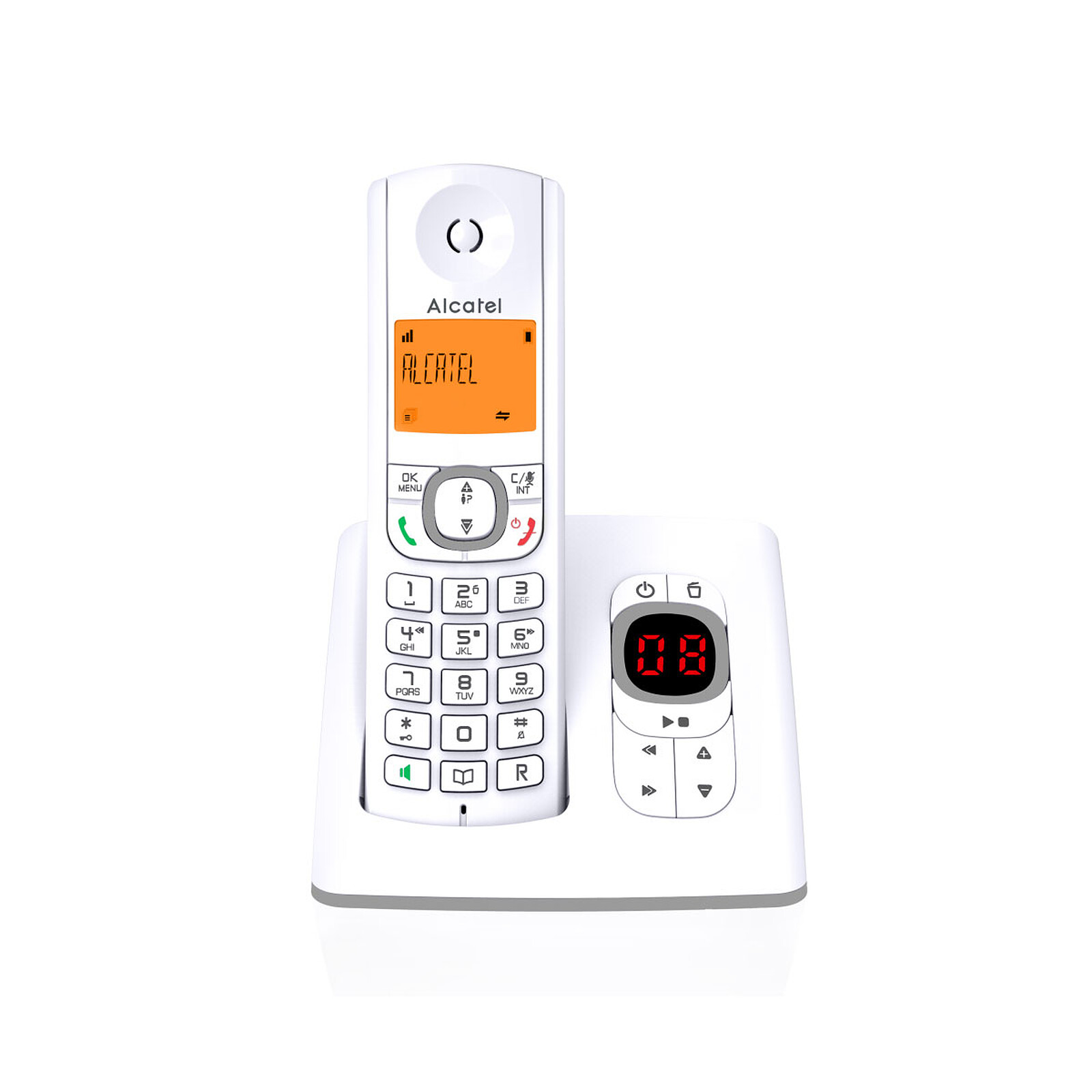 Téléphone fixe sans fil sans répondeur F860 - Duo - Gris ALCATEL à