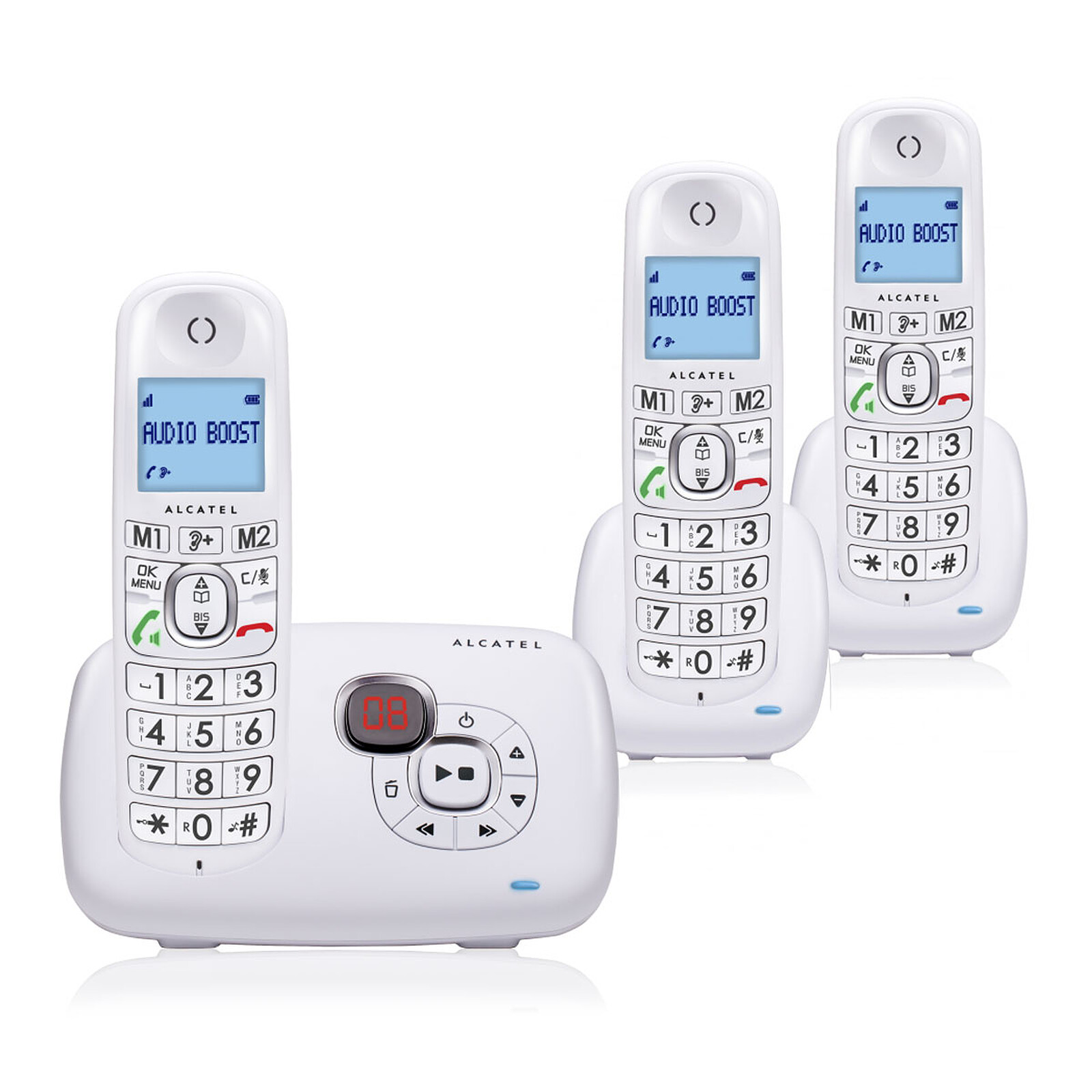 Alcatel XL 385 Voice Trio Blanc - Téléphone sans fil - Garantie 3