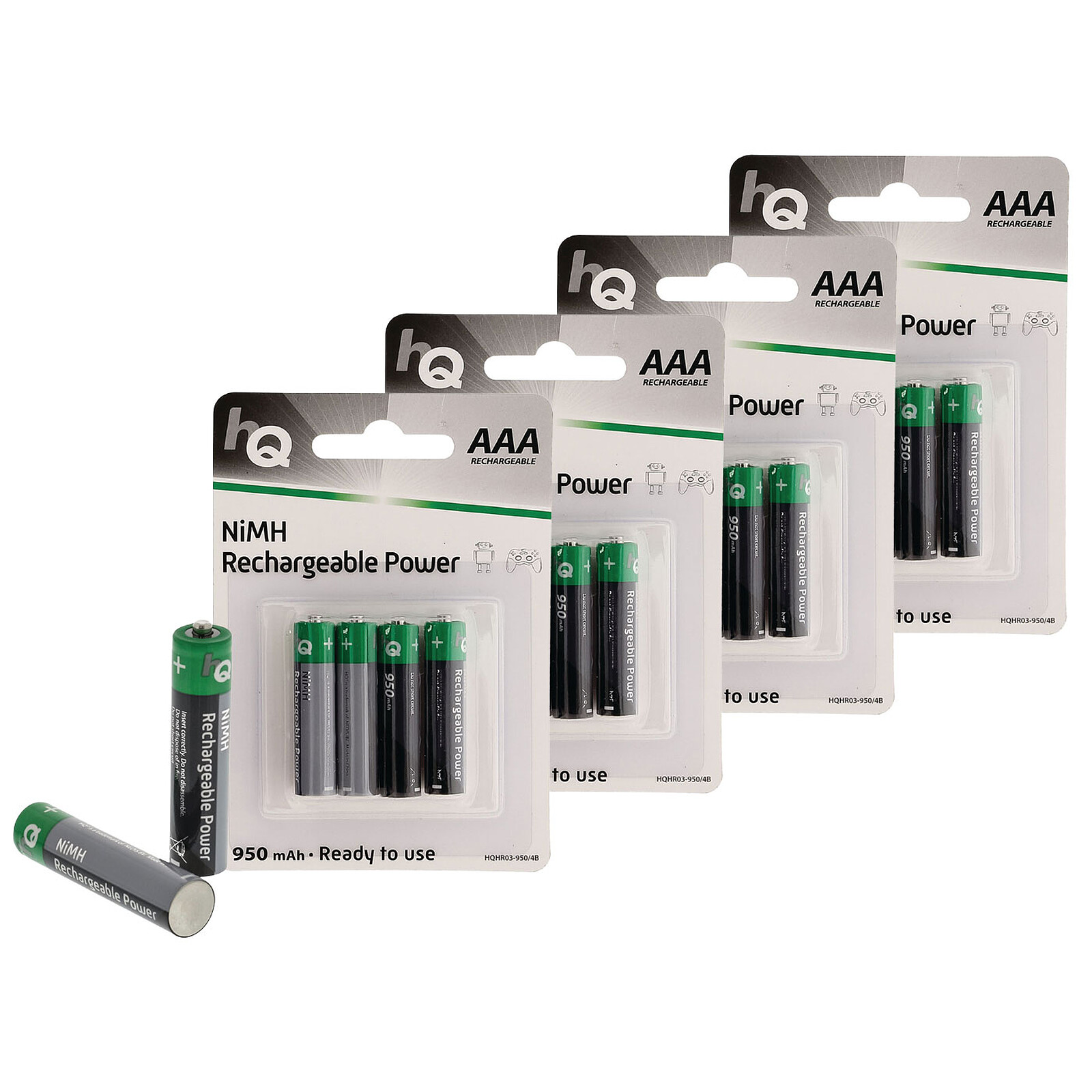 HQ Rechargeable Power AAA 950 mAh (par 16) - Pile & chargeur - LDLC