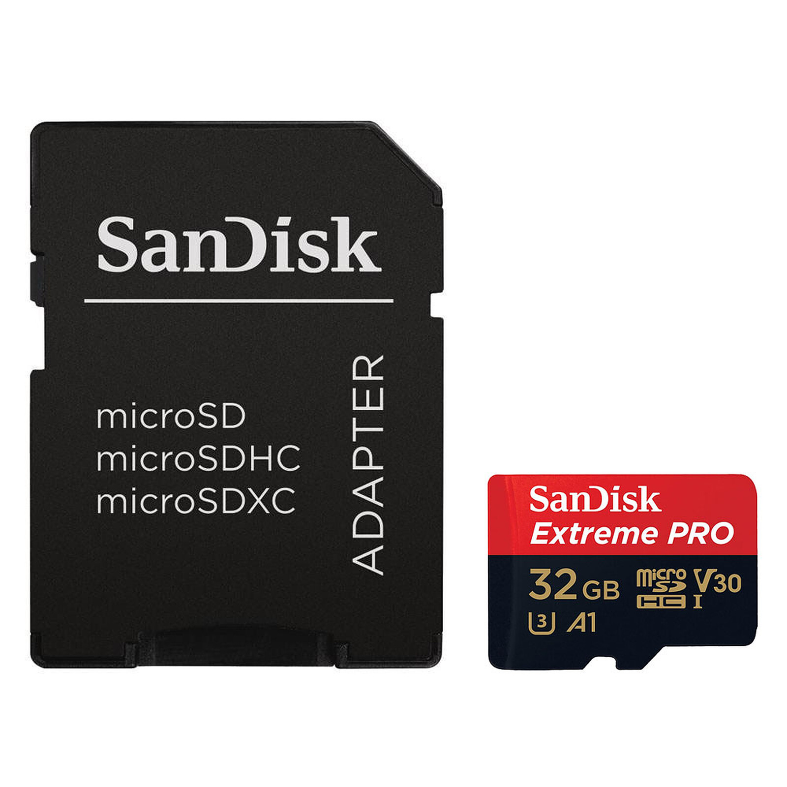 hard to please Sideways clarity SanDisk Extreme Pro microSDHC UHS-I U3 V30 A1 32GB SD Adapter - Memory card  Sandisk on LDLC