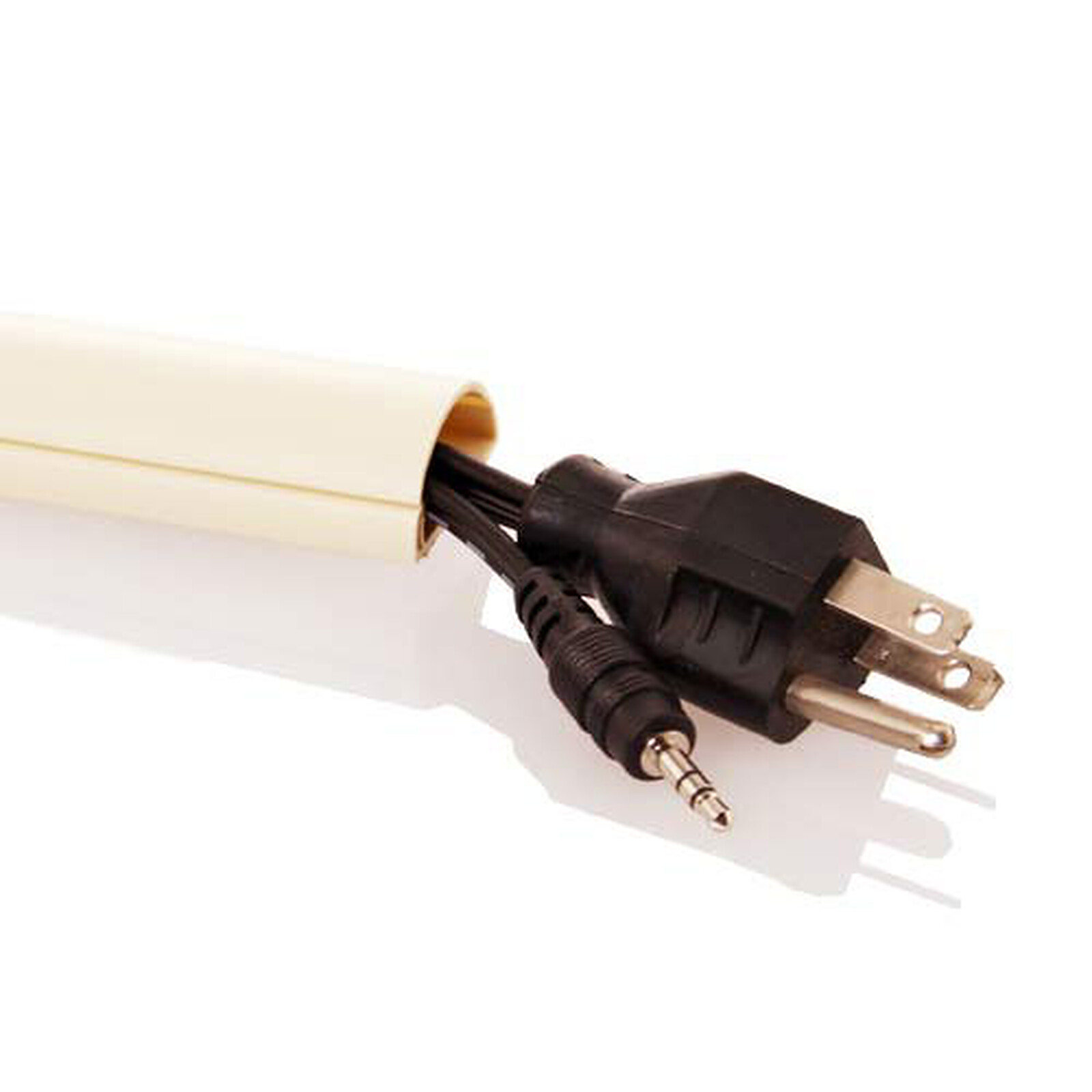 Gaine de rangement pour câbles - diamètre 65 mm max. - longueur 10 m  (coloris blanc) - Passe câble - Garantie 3 ans LDLC