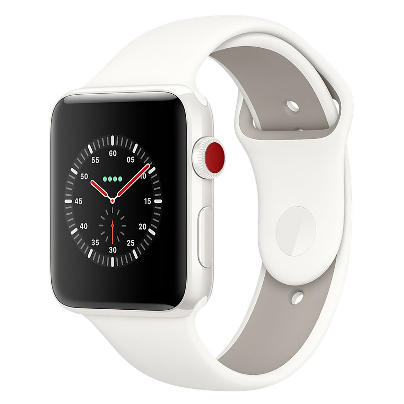 Apple Watch Edition Series 3 GPS + Cellular Céramique Blanc Sport Coton ...