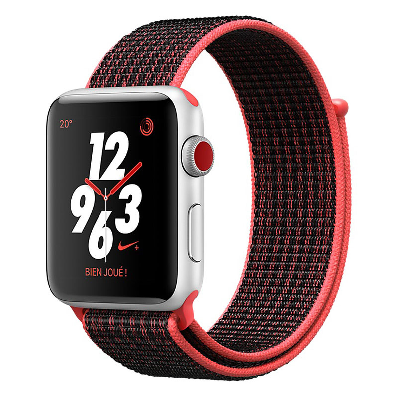 Distante todos los días amistad Apple Watch Nike+ Serie 3 GPS + Aluminio celular Silver Sport Crimson/Negro  38 mm - Smartwatch Apple en LDLC | ¡Musericordia!