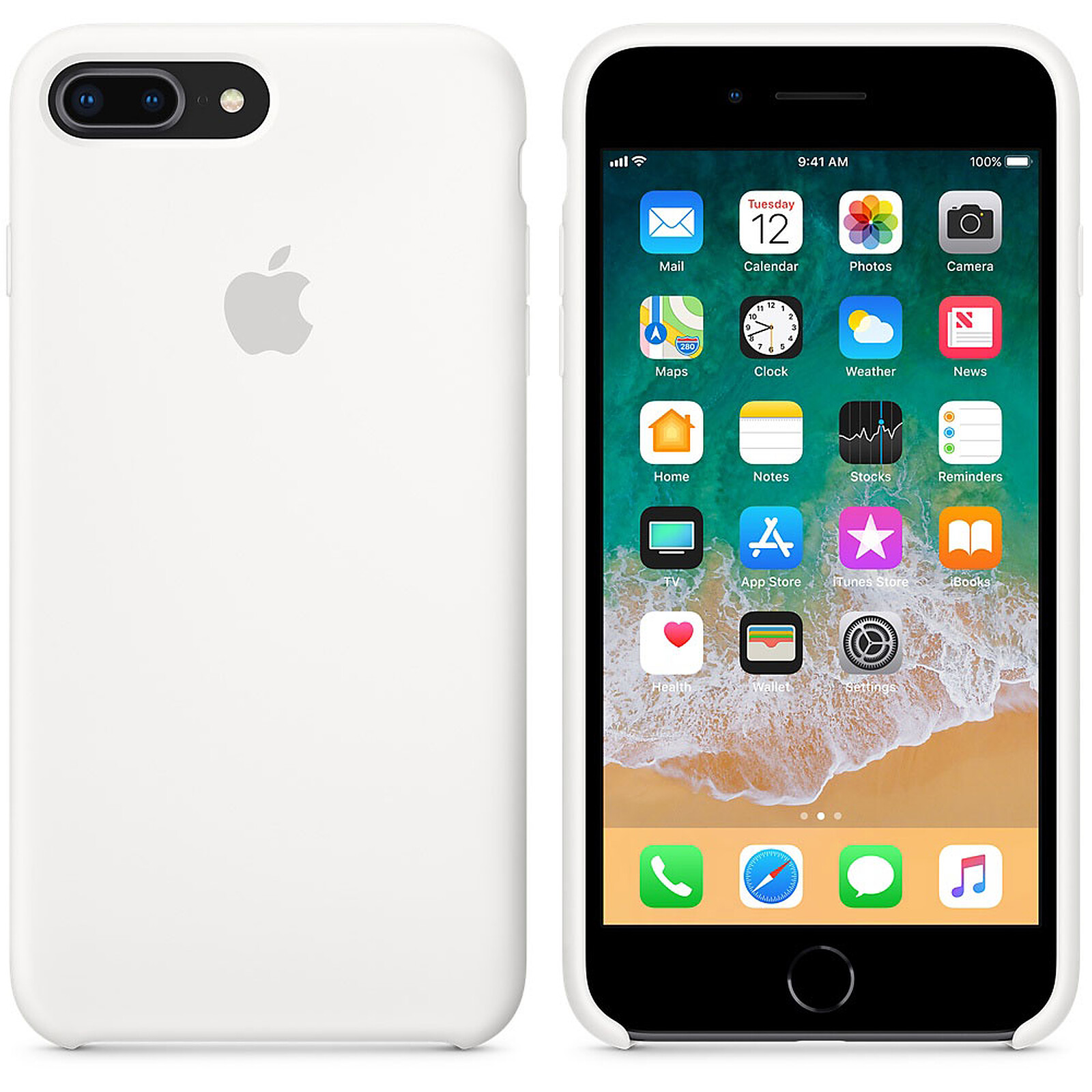 coque apple silicone pour iphone 8 plus