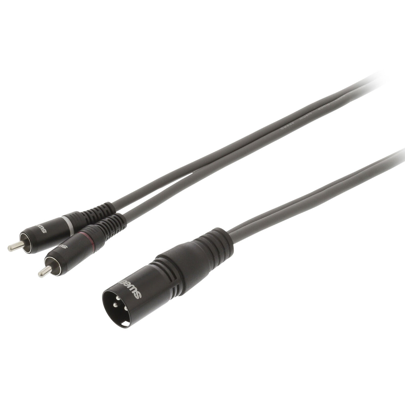 Câble double XLR femelle vers 2x jack 6.35 mm mâle, connecteurs