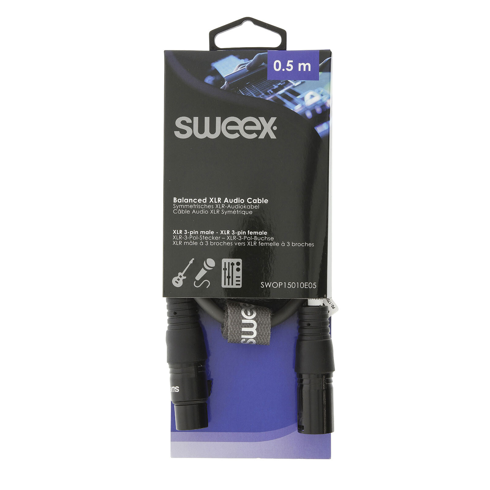 Sweex Câble XLR Mâle/Femelle (0.5m) - Câble audio numérique - Garantie 3  ans LDLC