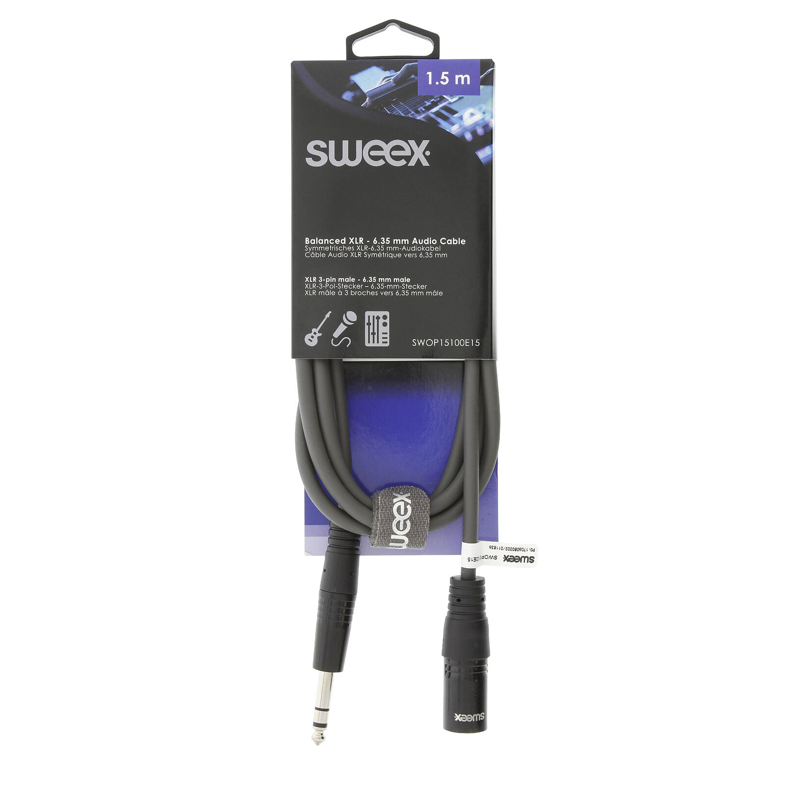 Sweex Câble XLR Mâle/ 6.35mm Mâle (10m) - Câble audio numérique - Garantie  3 ans LDLC