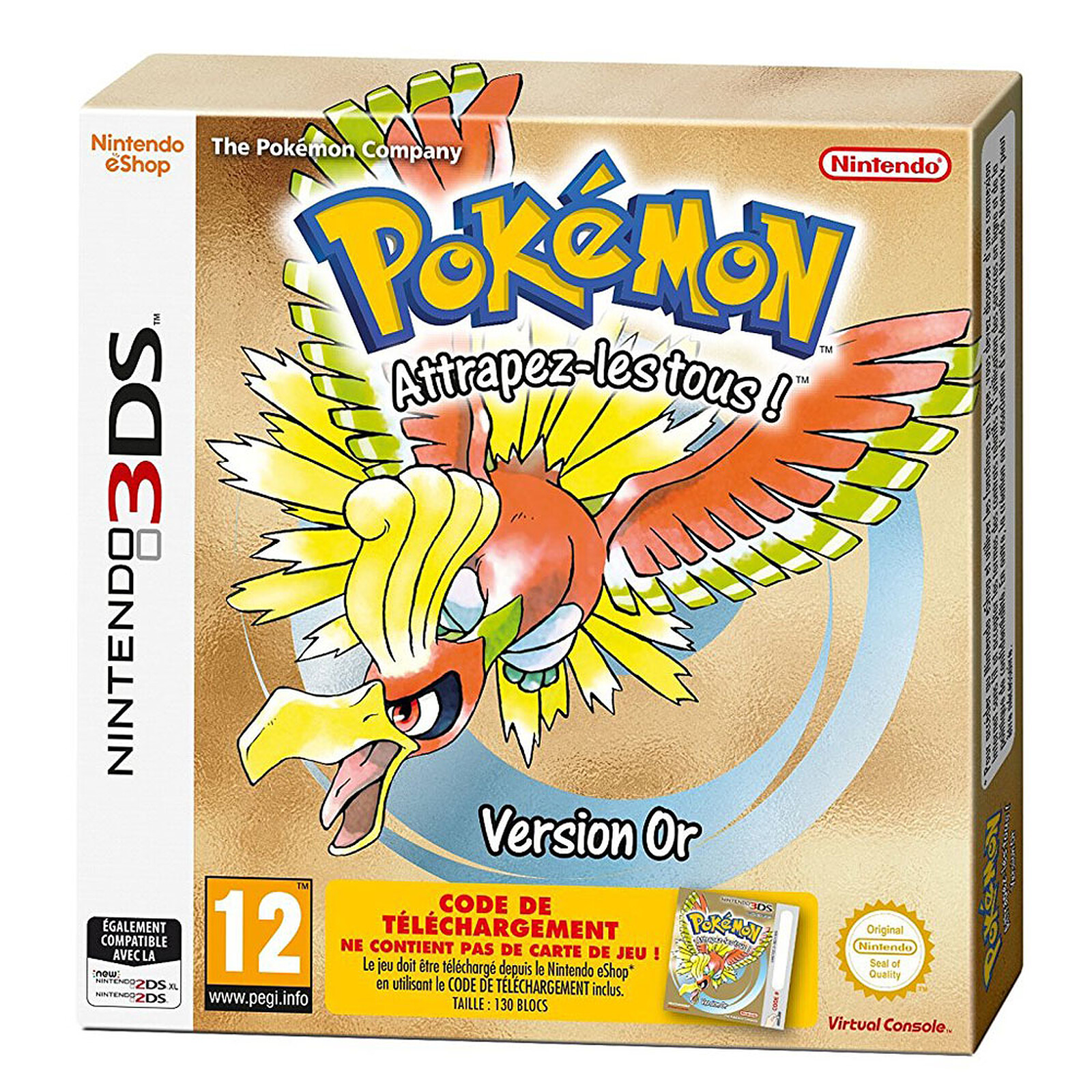 Pokemon Version Or (Nintendo 3DS) - code de téléchargement - Jeux Nintendo  3DS - LDLC