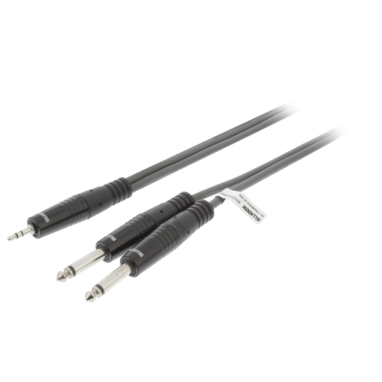 Sweex Câble Stéréo Jack 3.5 mm/ 2 Jack 6.35mm Mâle/Mâle Gris - 3 m - Câble  audio numérique - Garantie 3 ans LDLC