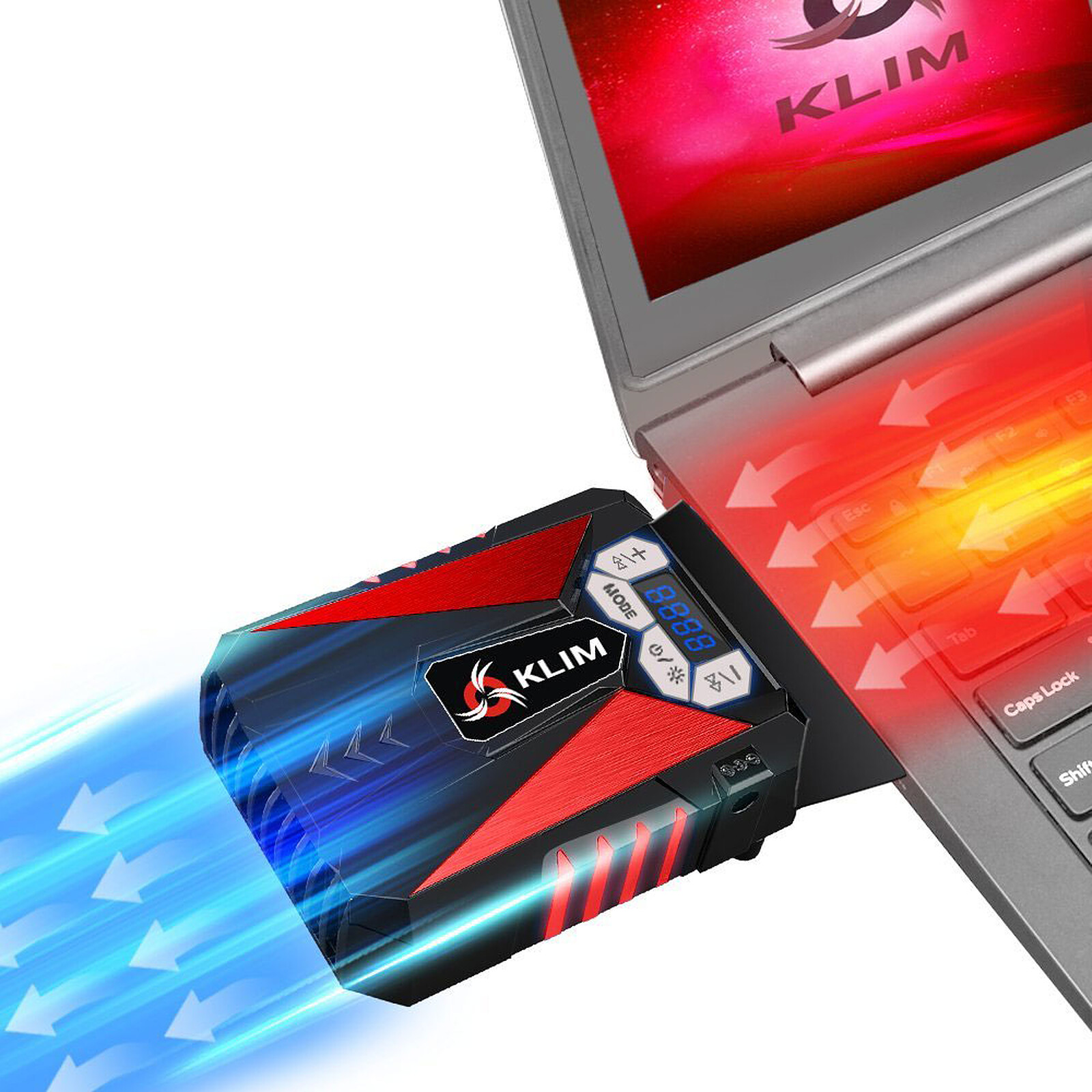 Klim Aurora + Refroidisseur PC Portable - 11 à 17 + Éclairage RGB + Support  Ordinateur Portable Gaming + Ventilateur USB + Stable et Solide +  Compatible avec Mac et PS4 + NOUVEAUTÉ 2023 en destockage et reconditionné  chez DealBurn