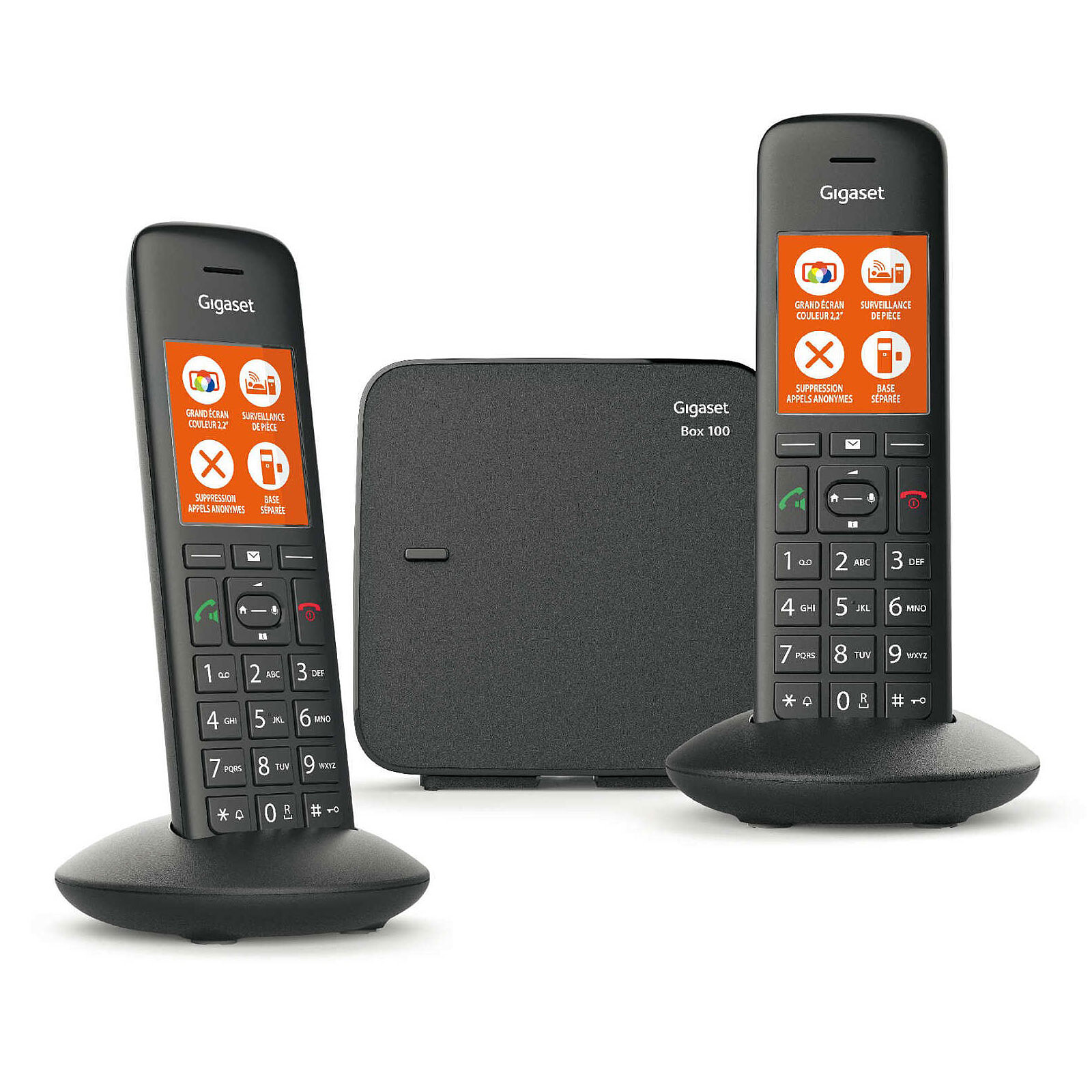 Gigaset C570 Duo Noir - Téléphone sans fil - Garantie 3 ans LDLC