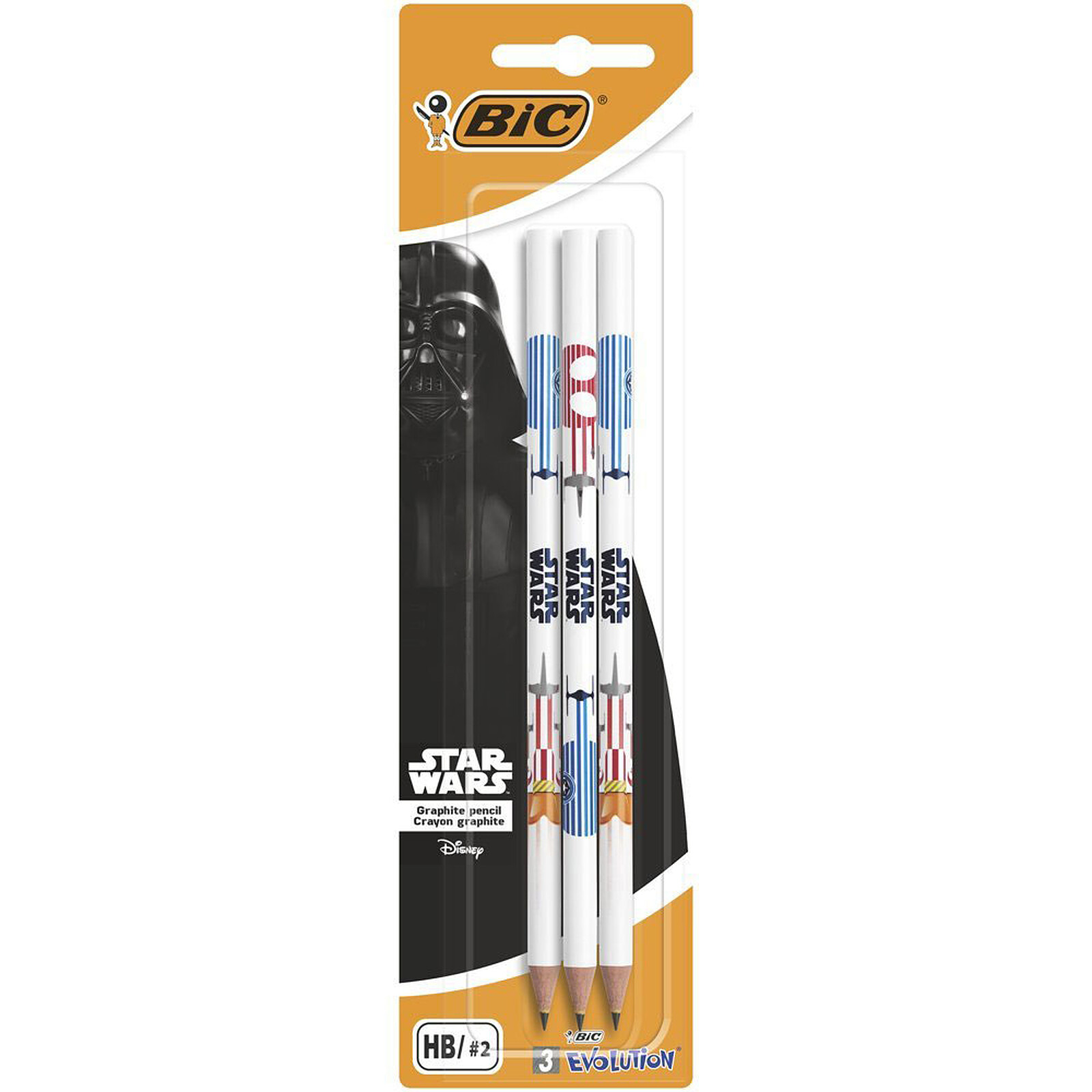 Lucas Film Star Wars Lot de 12 crayons à papier de qualité supérieure avec gomme Excellente idée cadeau pour les enfants