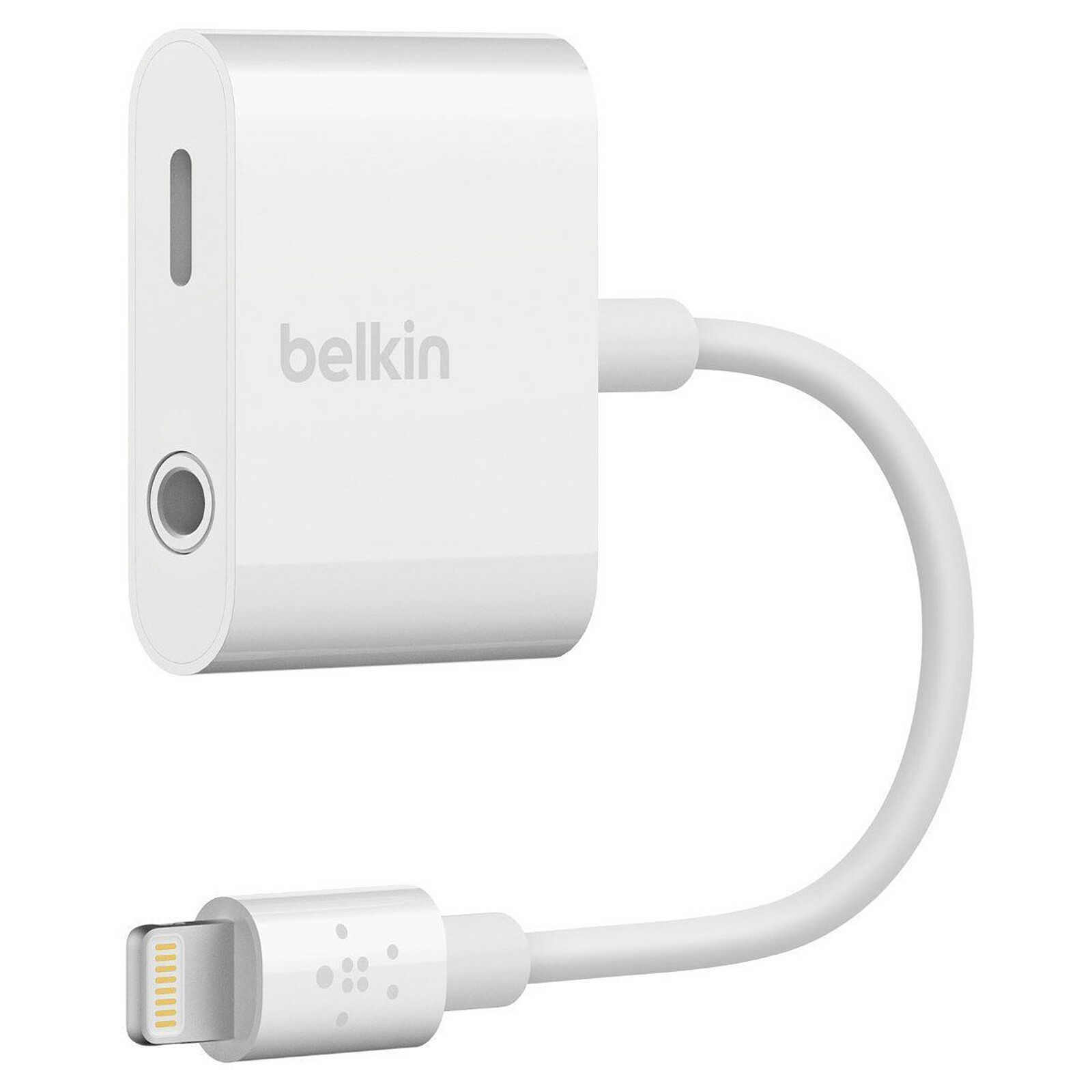 Belkin Adaptateur Lightning vers Jack + Lightning MFI - Câble