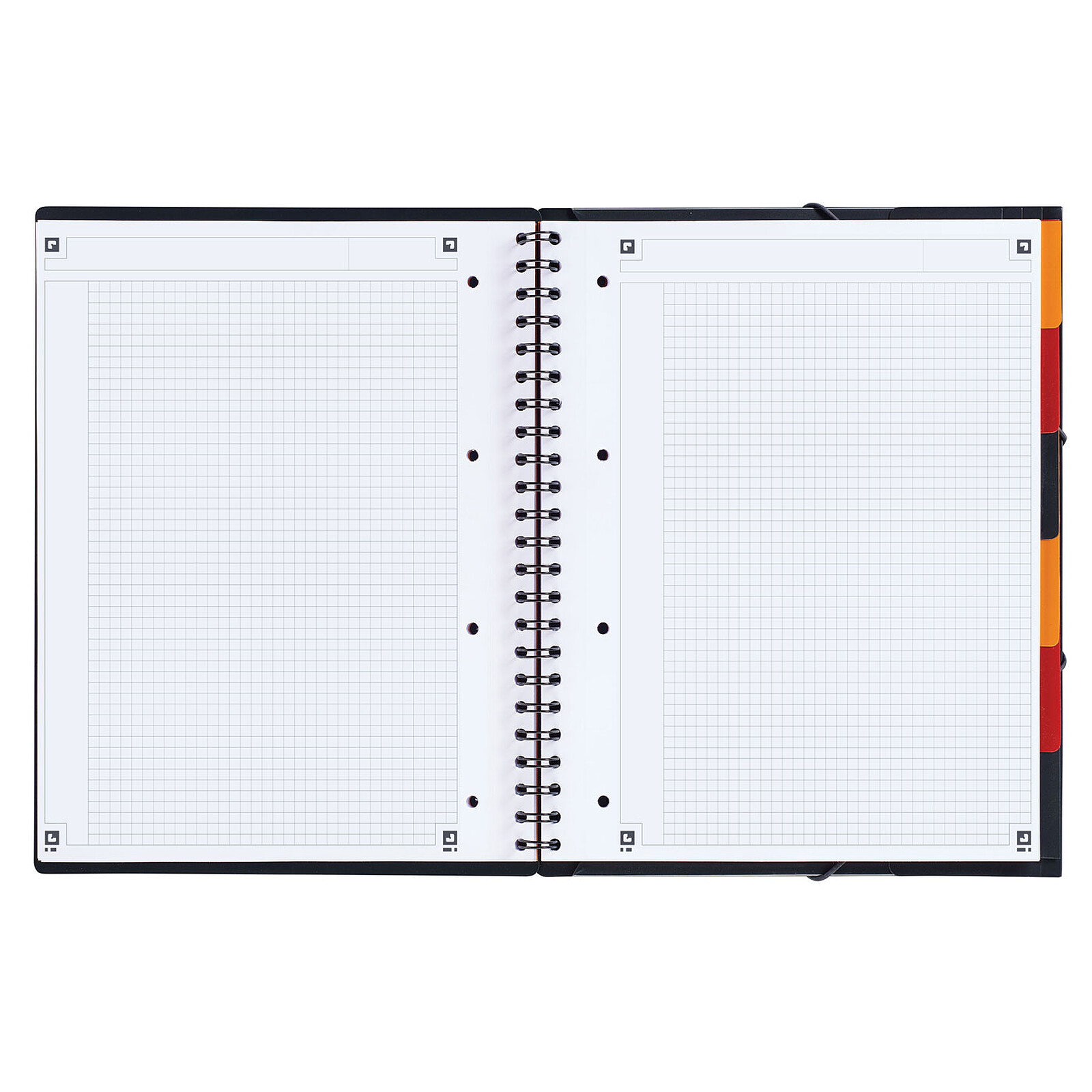 Polypro 160 Pages Petits Carreaux 5 x 5 Oxford International Organiserbook Cahier A4 