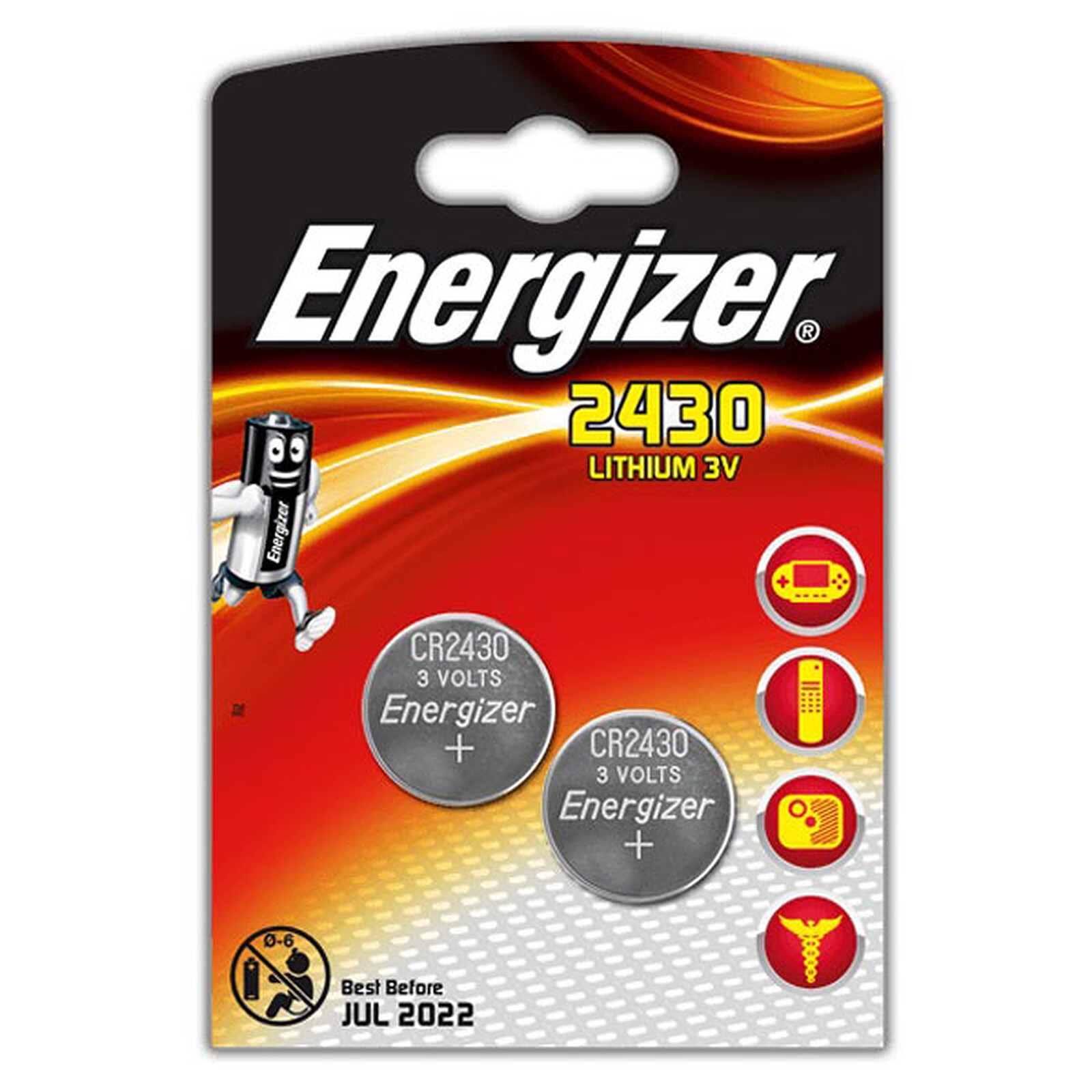 Energizer CR2430 Lithium 3V (per 2)