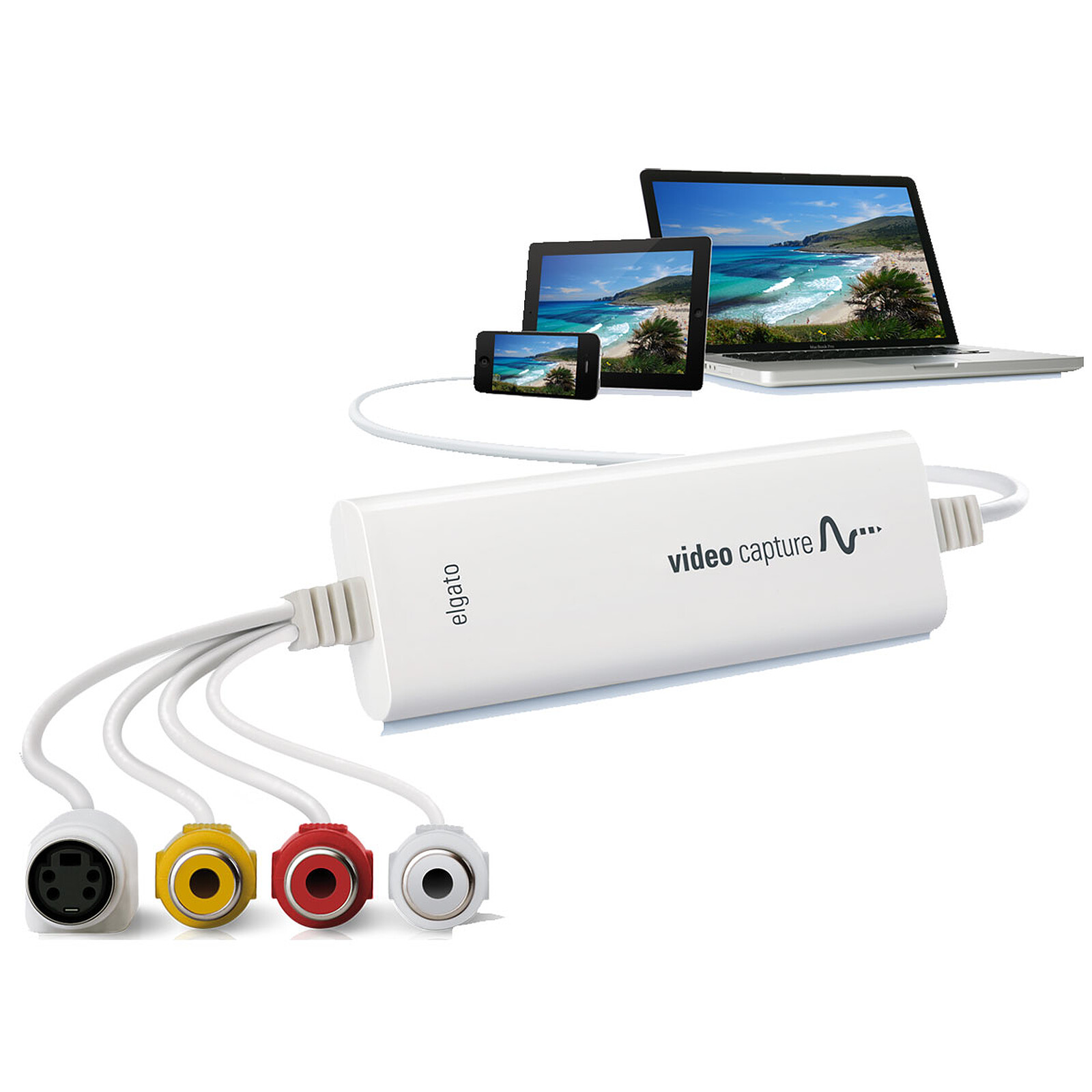Adaptateur de capture audio USB - Convertisseur VHS en DVD pour PC Windows  (carte d'acquisition vidéo numérique)