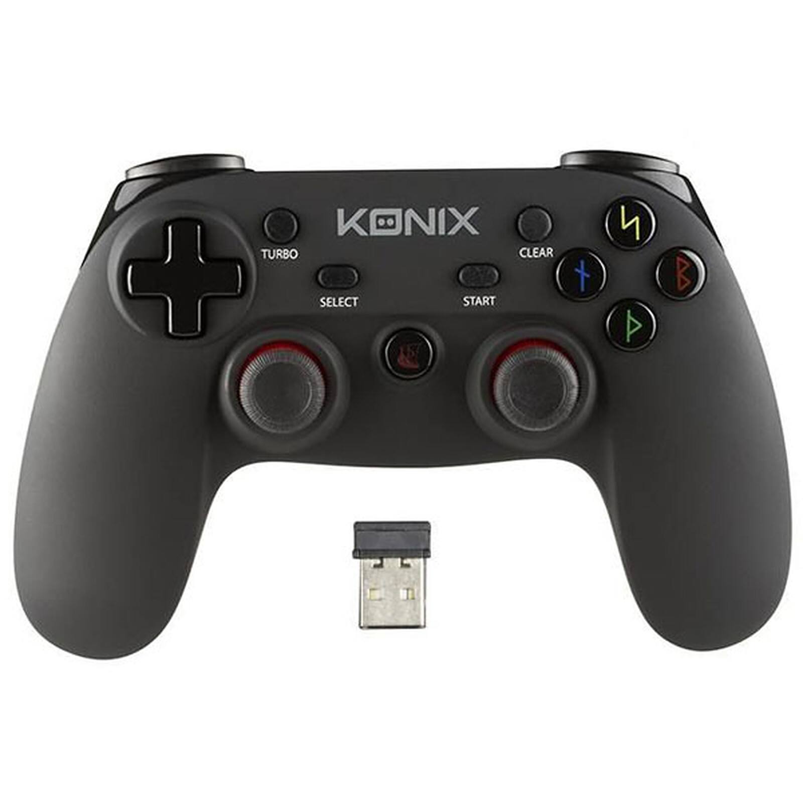 Manette De Jeu PC TechMobility X6-38V - Avec Vibration - 12 Boutons - Couleur Grise