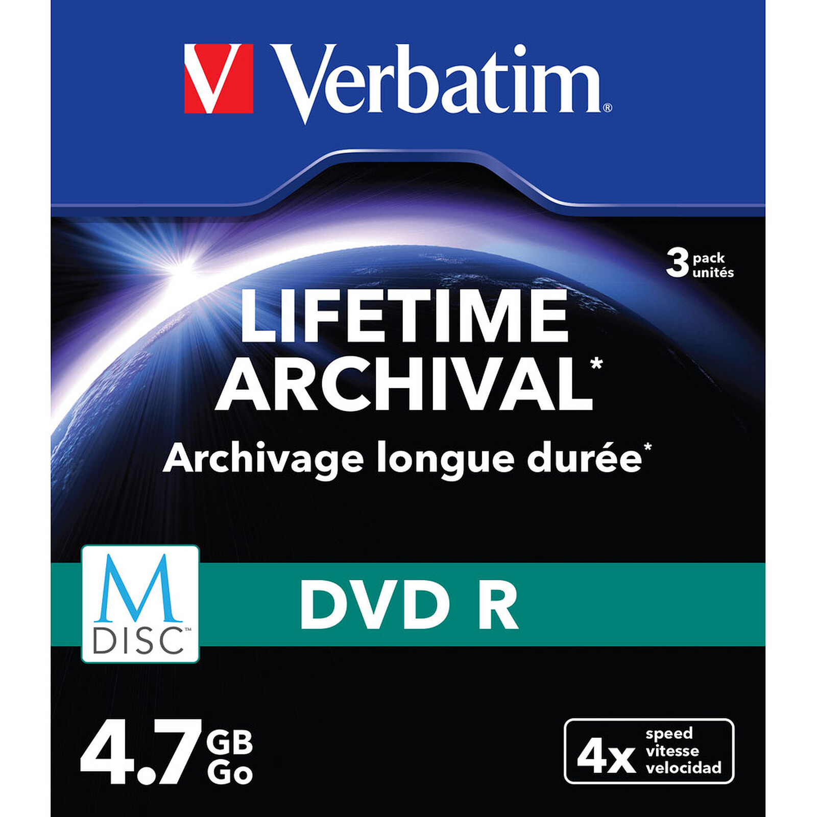Verbatim MDISC DVD R 4.7 Go (par 3, boitiers Slim) - DVD vierge - LDLC