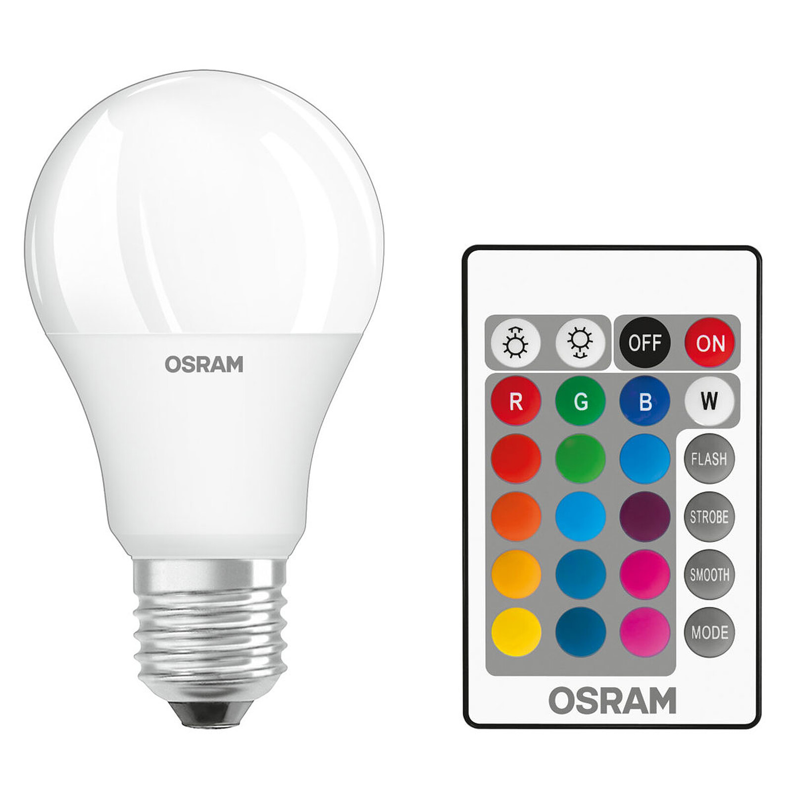 OSRAM Retrofit RGBW bombilla LED estándar Mando a distancia E27 9W (60W) A+  - - LDLC