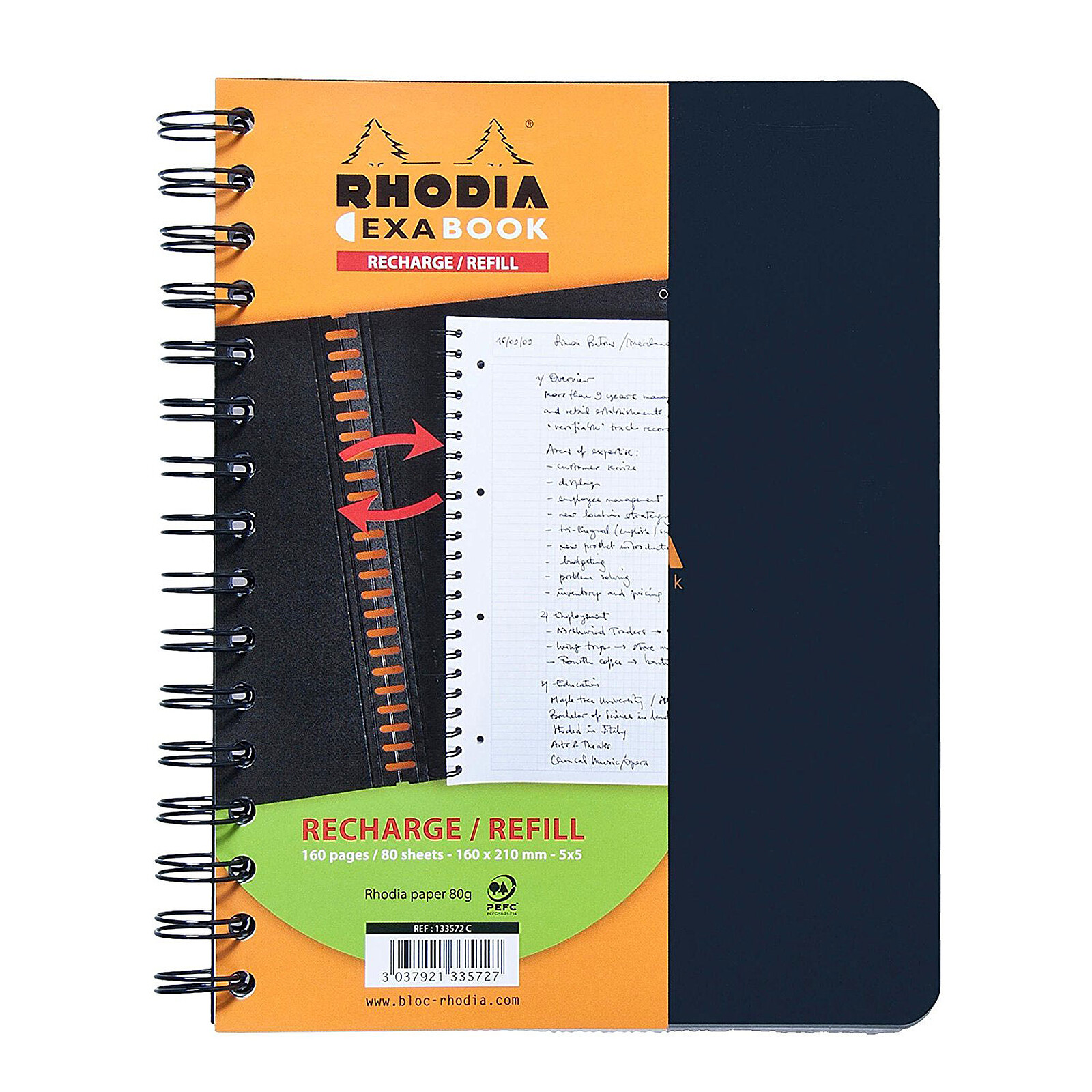 Rhodia Classic, cahier spirale à pointillés A5
