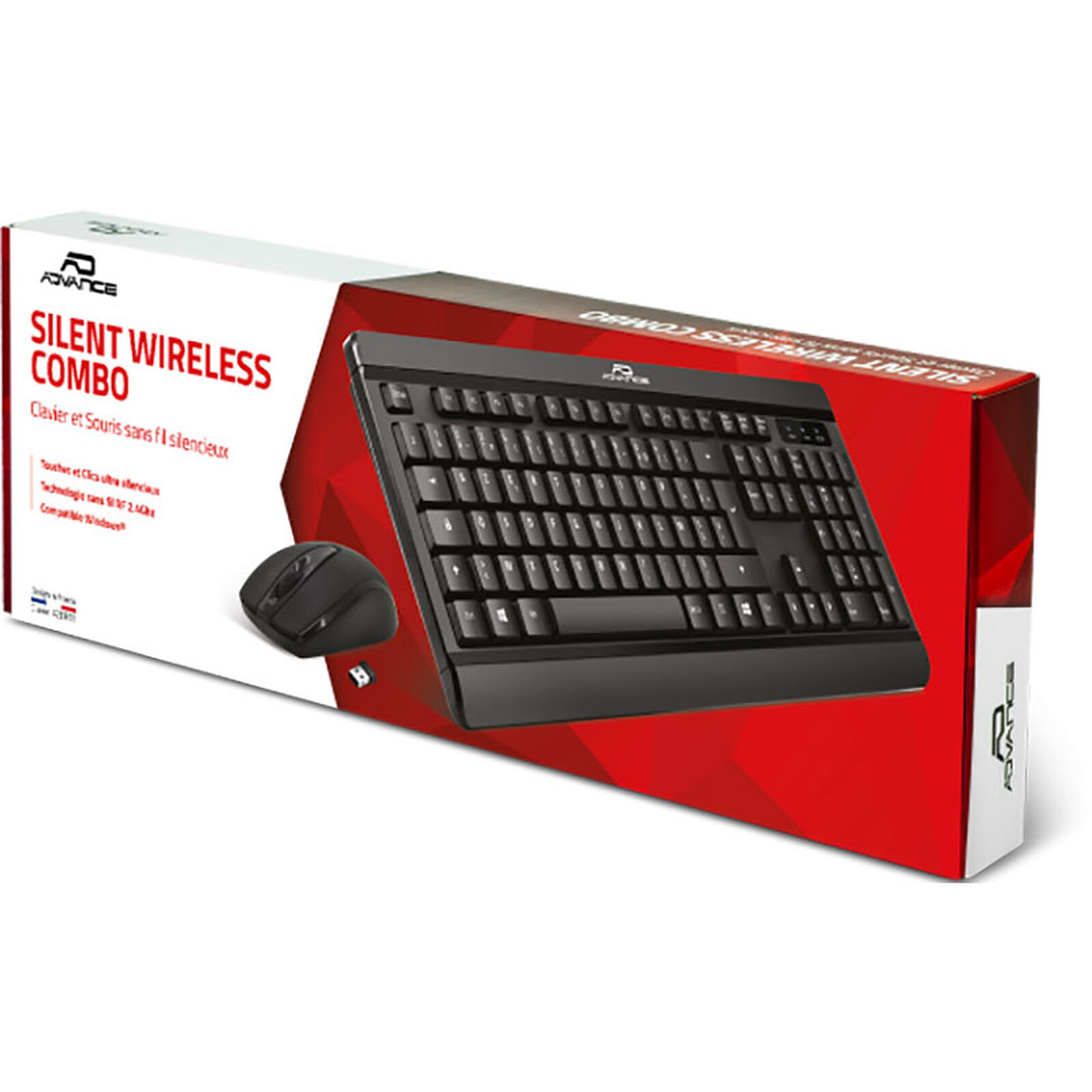 Advance Wireless Combo - Pack clavier souris - Garantie 3 ans LDLC