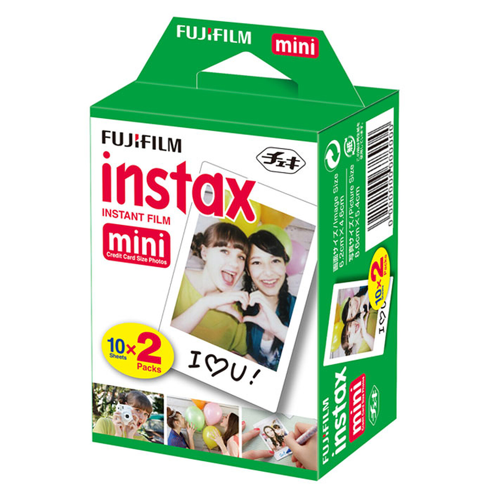 FUJI Appareil Photo Instantané Instax Mini 40 Noir + Recharge 2x10