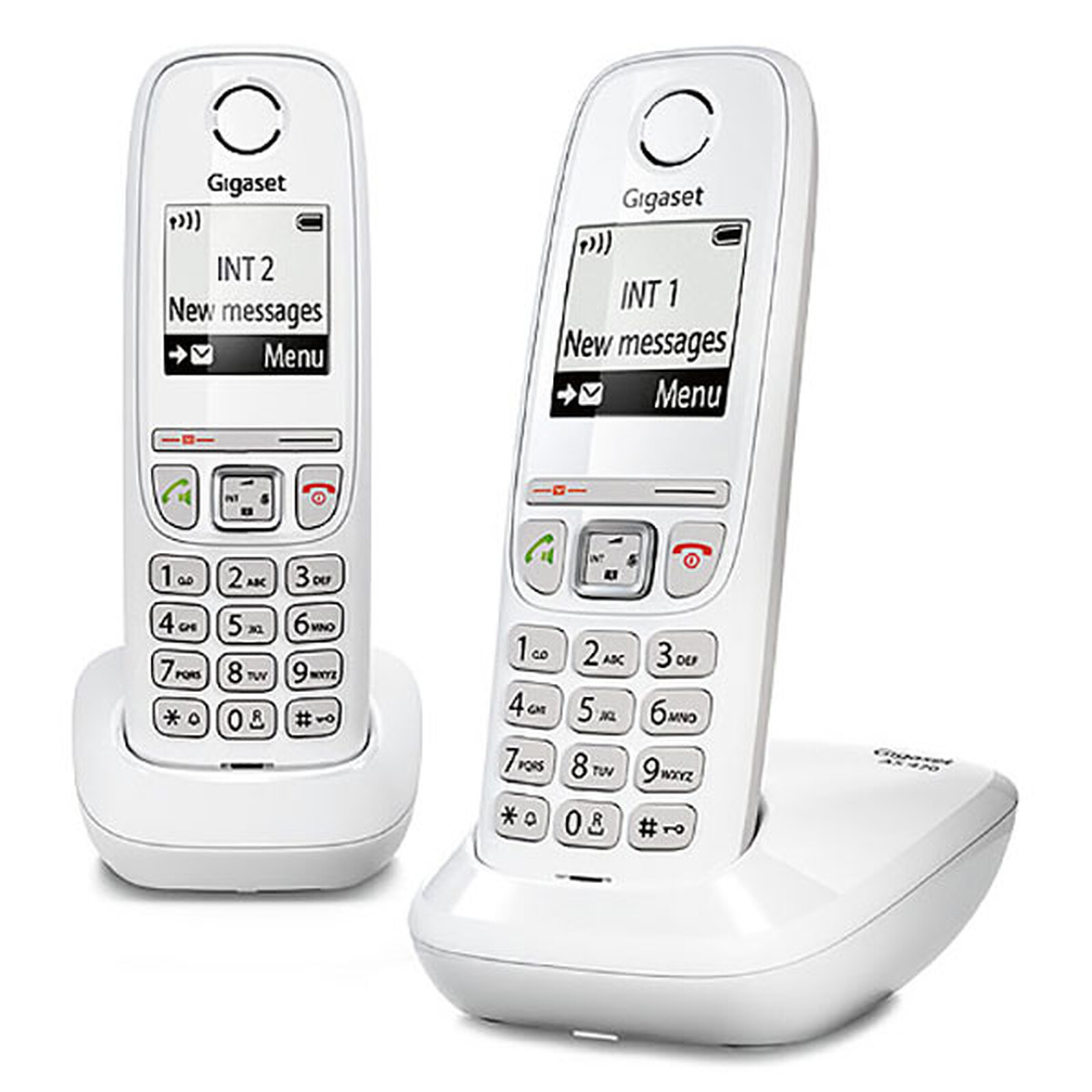 Gigaset AS470 Duo Blanc - Téléphone sans fil - Garantie 3 ans LDLC